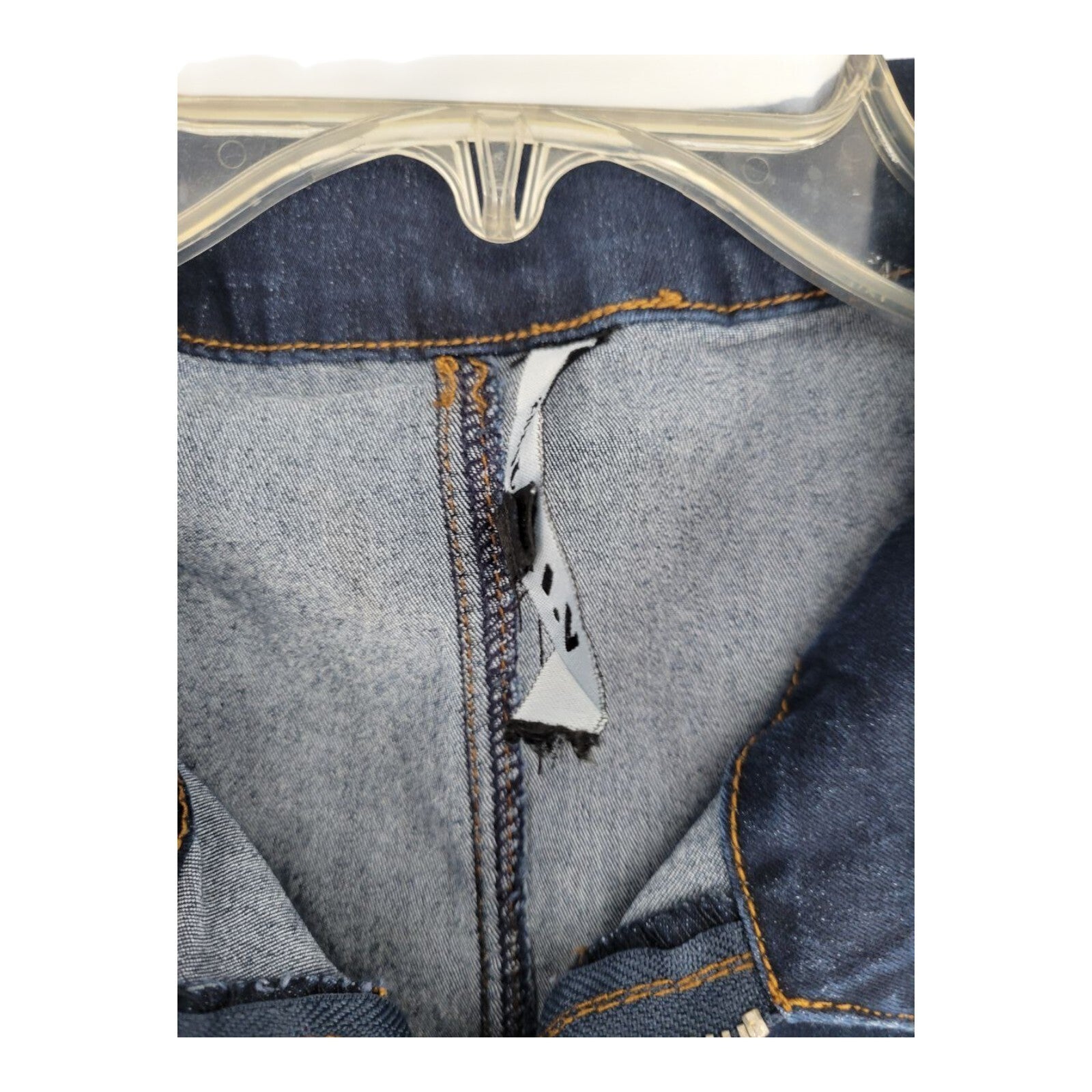 VIP Jeans Skinny Sleeveless Zip Up Blue Distressed Denim Jumpsuit 3X