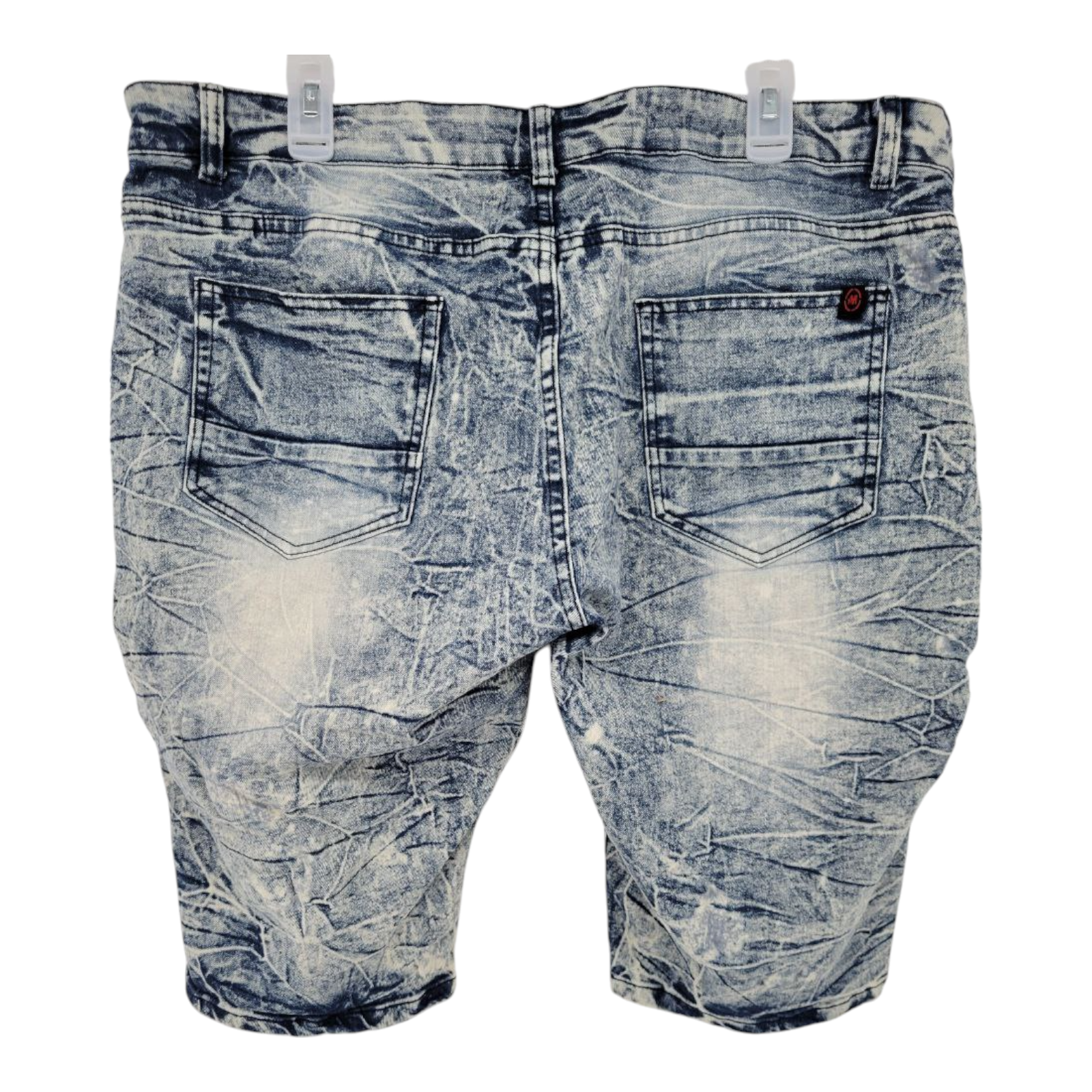 Mecca Since Day One Stretch Fit Acid Wash Denim Shorts Mens Size 40
