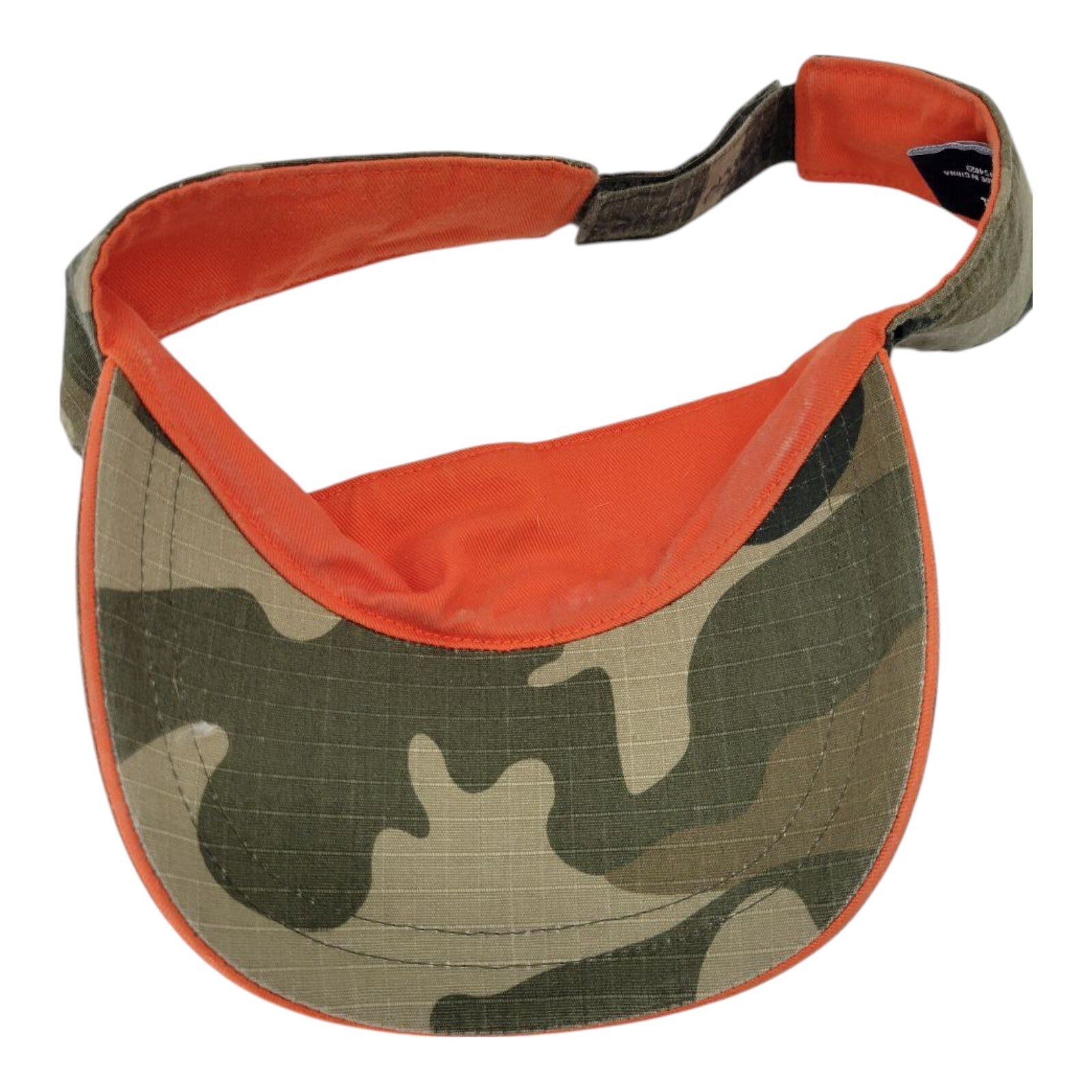 GAP Kids Camo Visor Green Orange Embroidered G Adjustable Hat L/XL