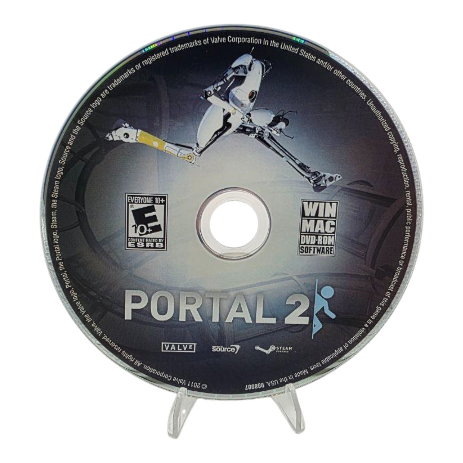 Portal 2 PC Mac DVD-ROM Game Valve 2011 WIN/MAC Tested no Manual