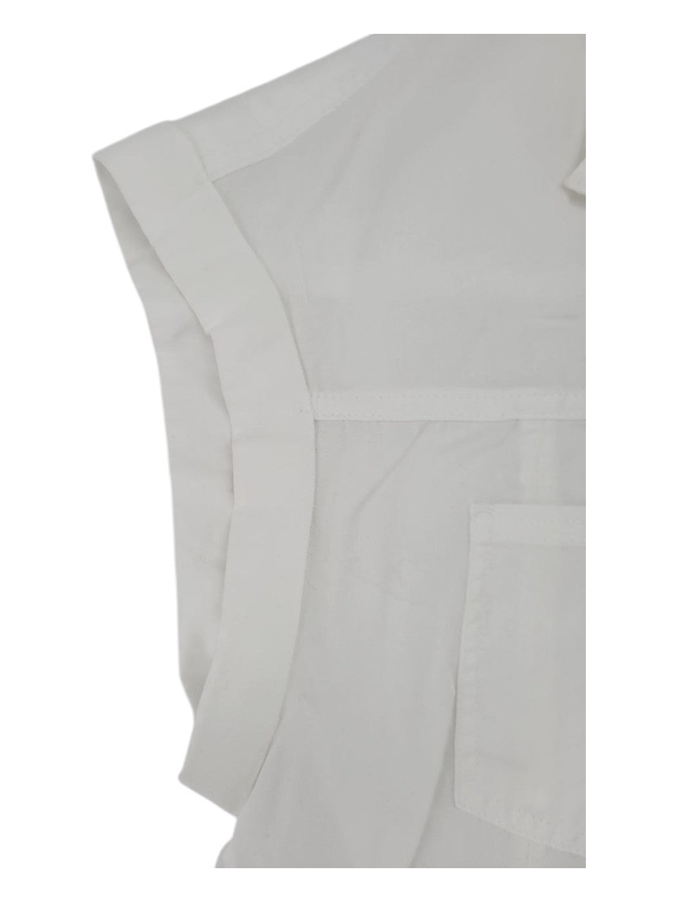 Style & Co Women's White Sleeveless Button Shirt XL Island Getaway