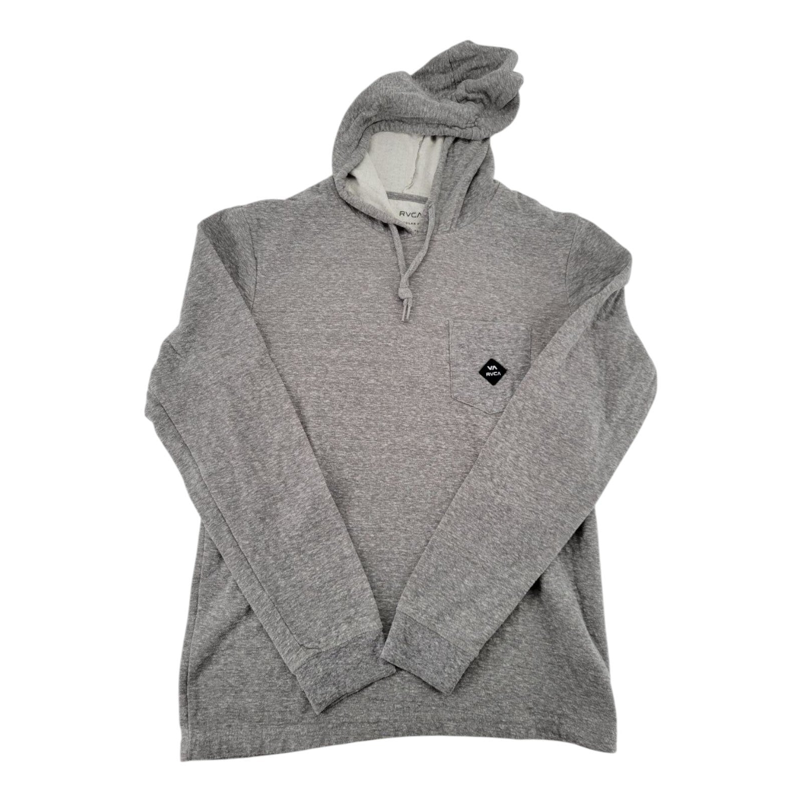 RVCA Gray Pullover Hoodie Mens Lightweight Long Sleeve Pocket Size S