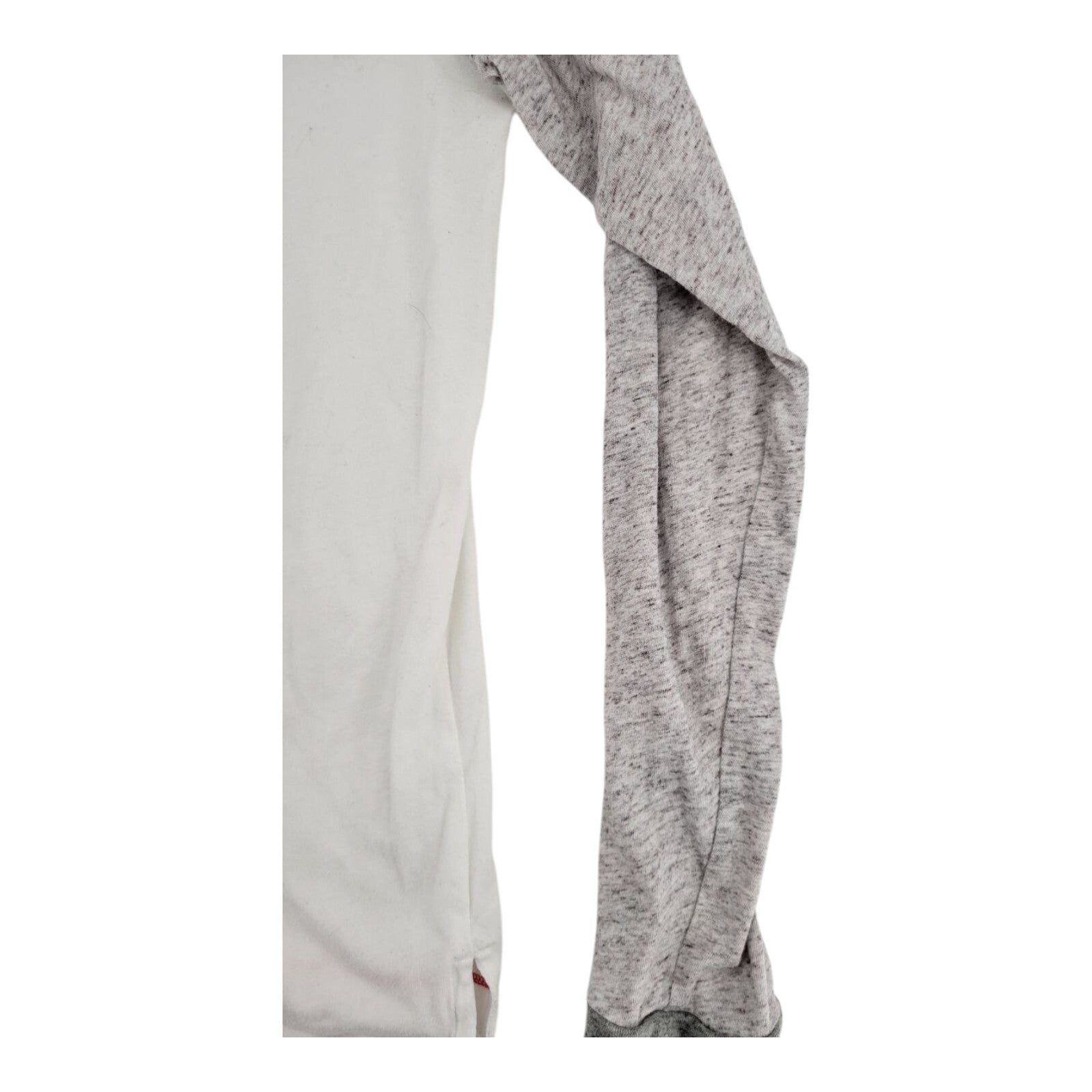 MSX by Michael Strahan Raglan Shirt Mens White Gray Long Sleeve Size Medium