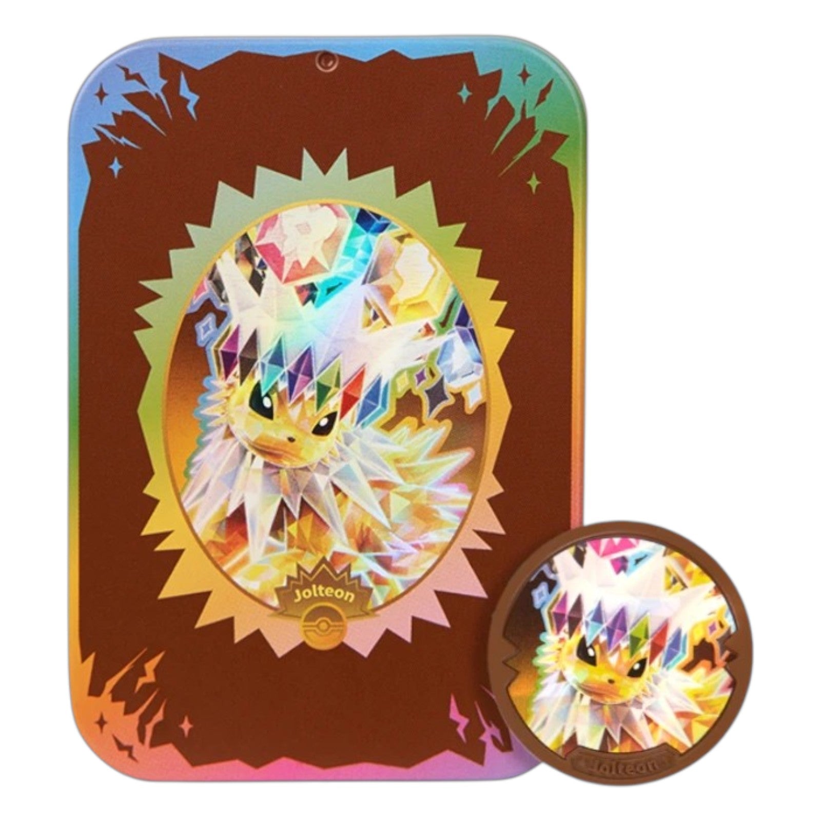 Pokemon TCG Chinese Terastal Gathering Metal Storage Tin Jolteon
