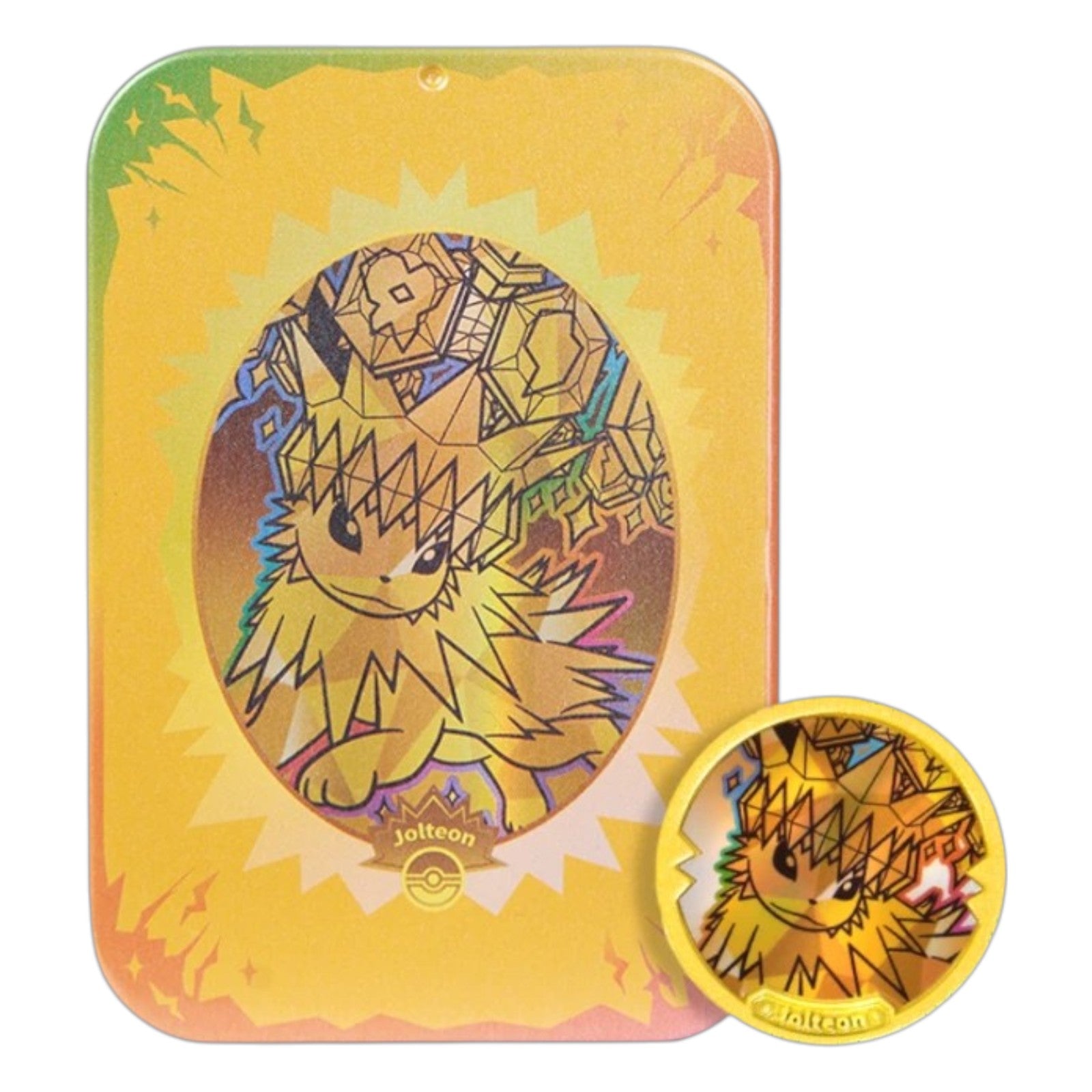 Pokemon TCG Chinese Terastal Gathering Metal Storage Tin Jolteon