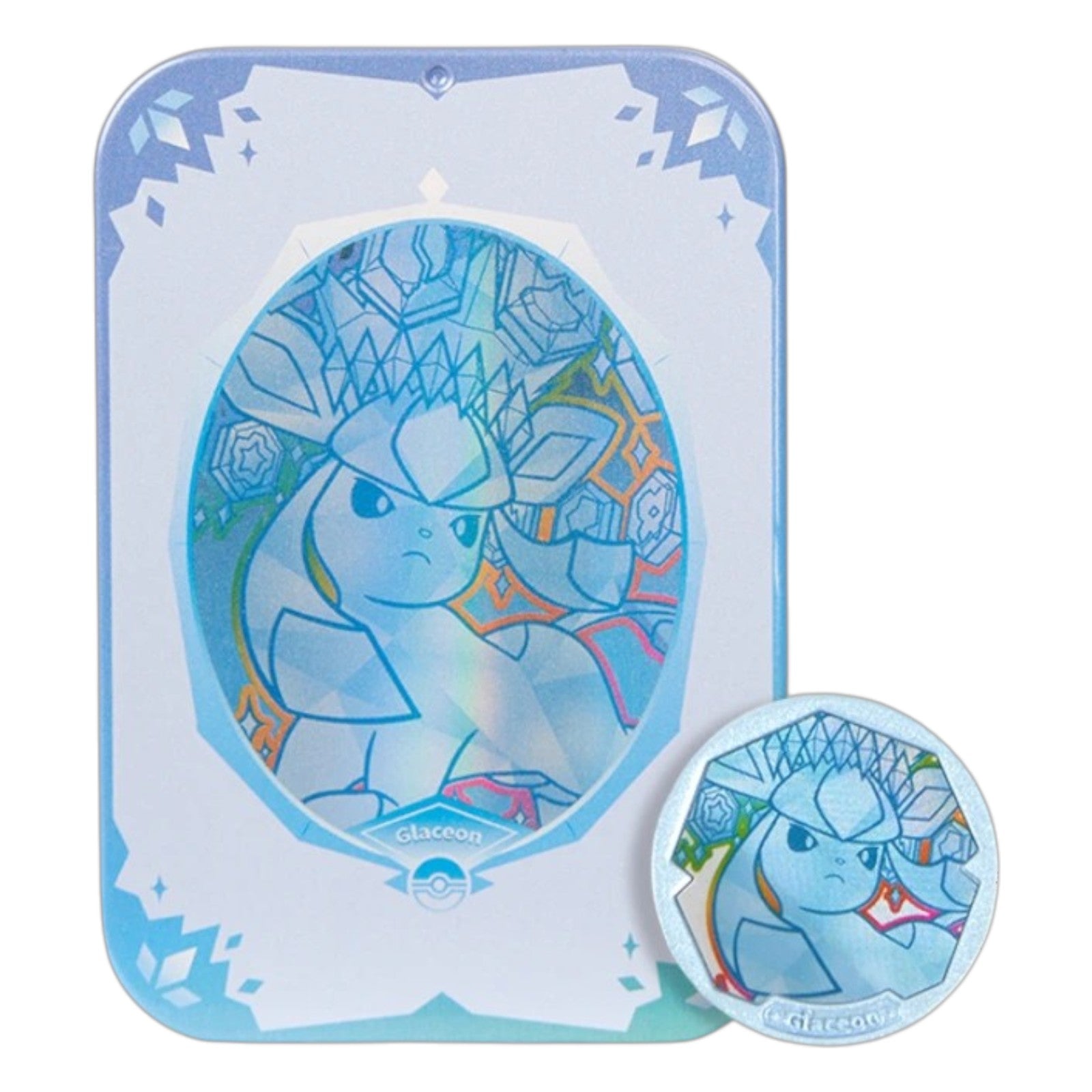Pokemon TCG Chinese Terastal Gathering Metal Storage Tin Glaceon