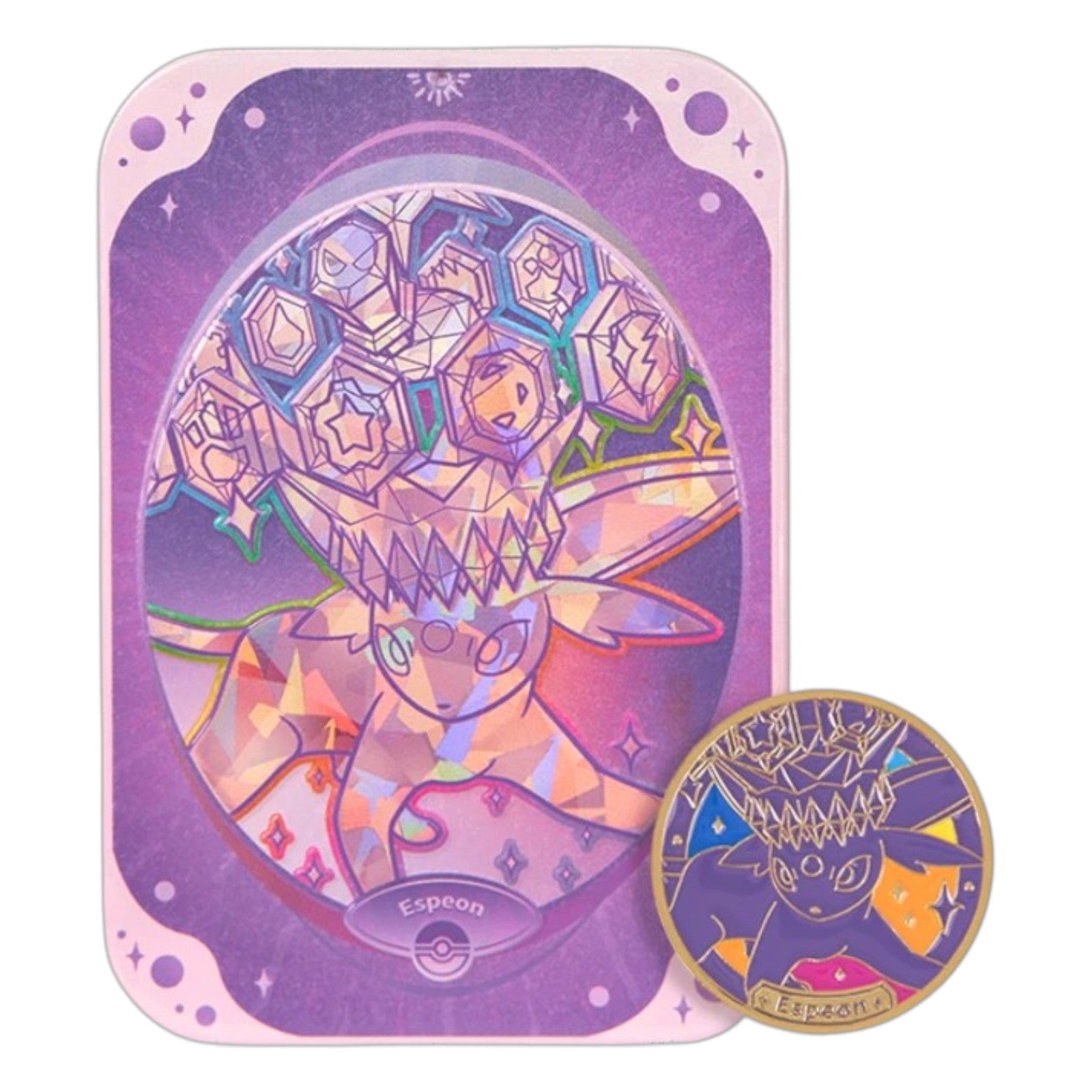 Pokemon TCG Chinese Terastal Gathering Metal Storage Tin Espeon