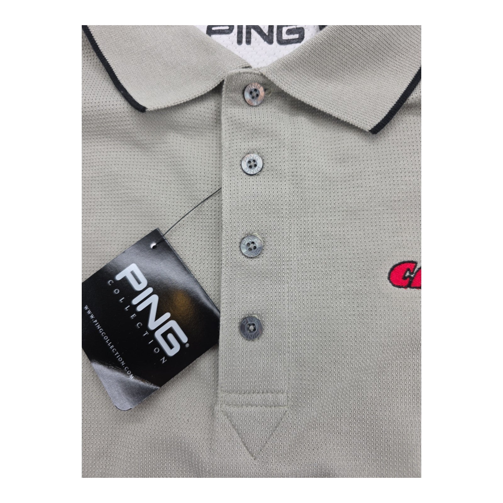 PING Collection Capital City Group Polo Shirt Men’s L Gray Golf Short Sleeve NEW