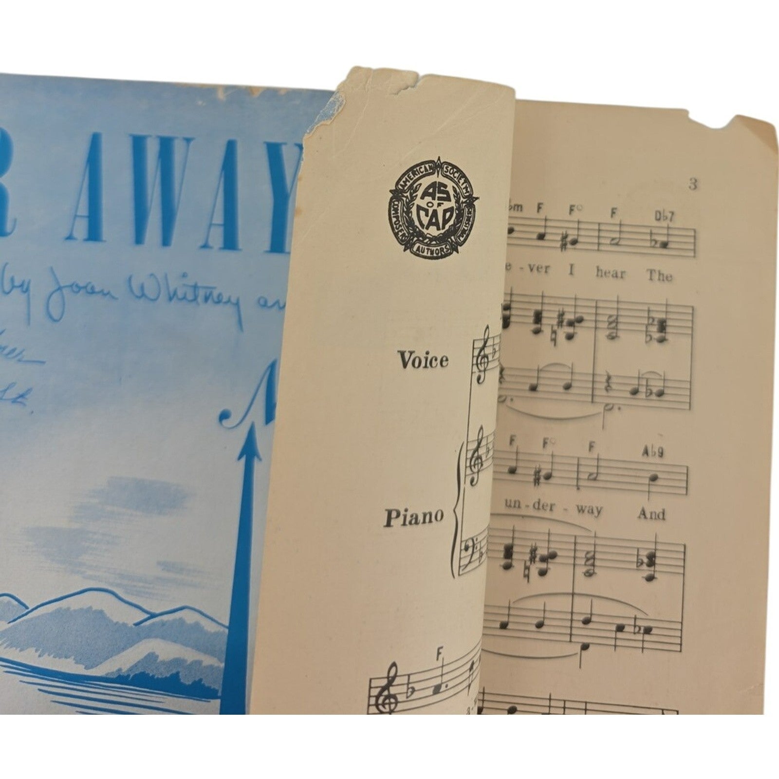 Vintage 1948 Far Away Places Joan Whitney Alex Kramer Sheet Music