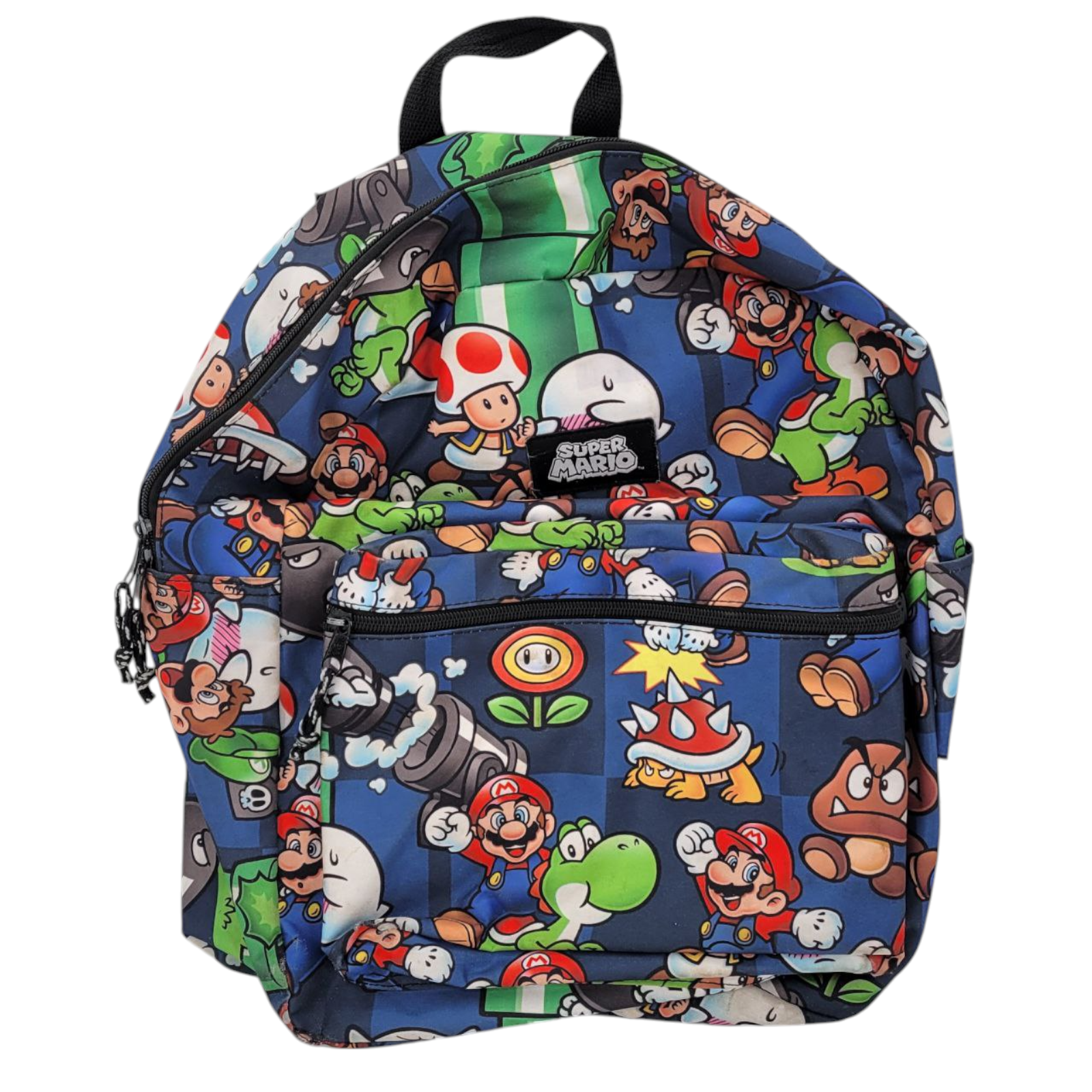 Nintendo Super Mario Multi-Colored Kids School Backpack Adjustable Straps 15x13