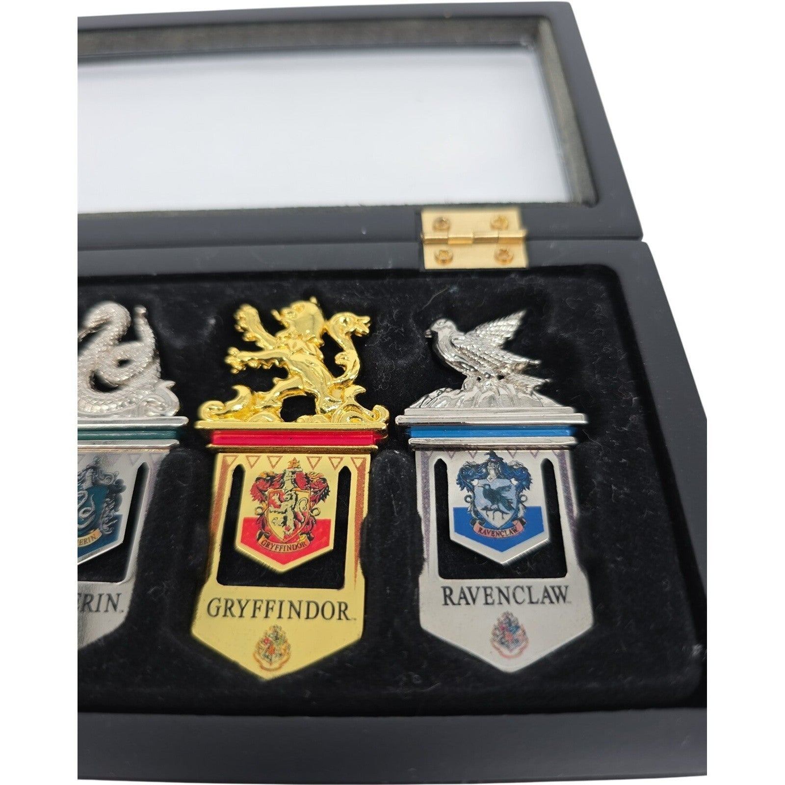 Harry Potter Hogwarts House Metal Bookmarks in Case Collection of 4