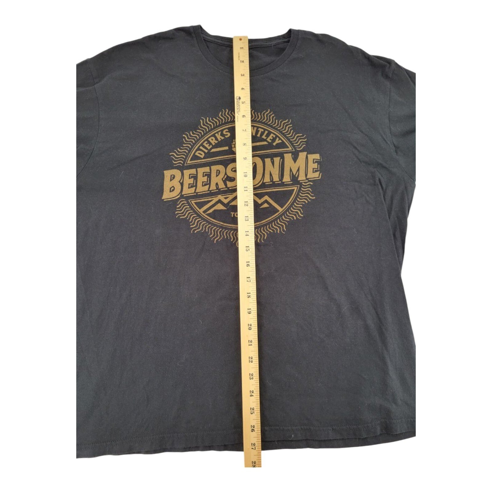 Gildan Softstyle Dierks Bentley Beers On Me Tour T-Shirt Black Graphic Tee XL