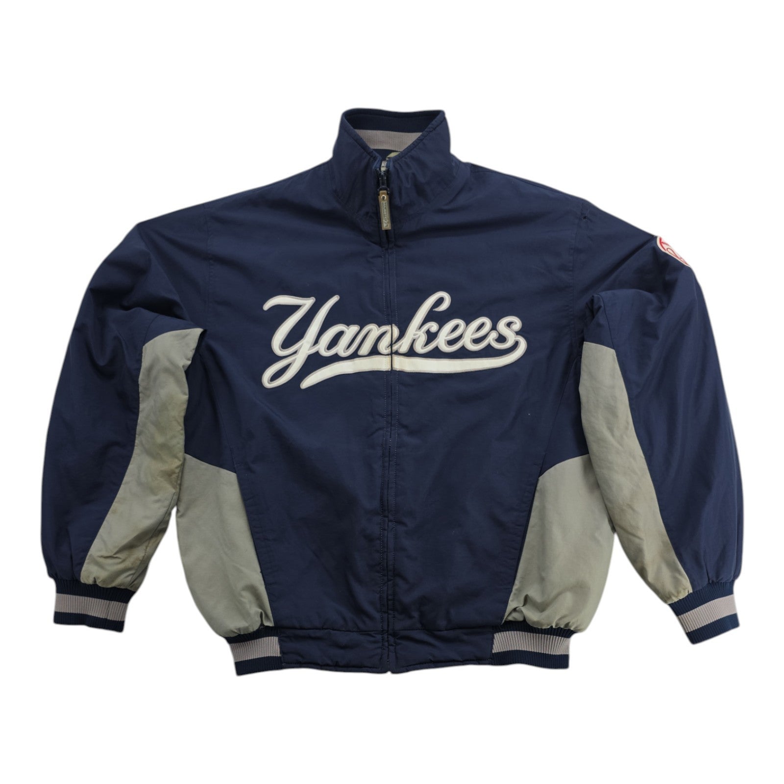 Majestic New York Yankees Full Zip Jacket Navy Gray MLB Men’s Size L