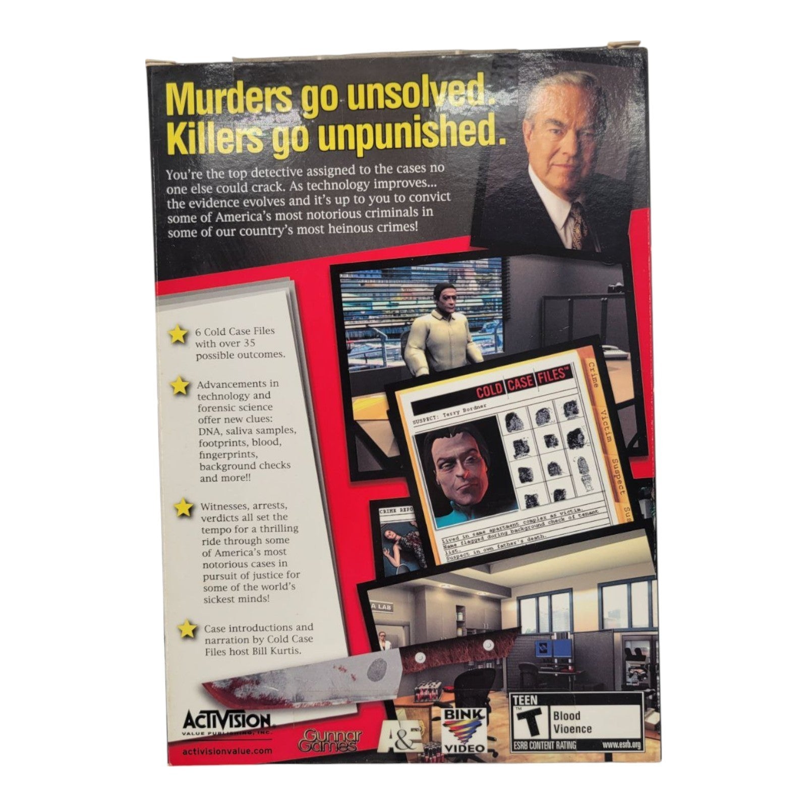 Activision Cold Case Files Crime Scene PC CD ROM Game Win 98/2000/NT/ME/XP 2004