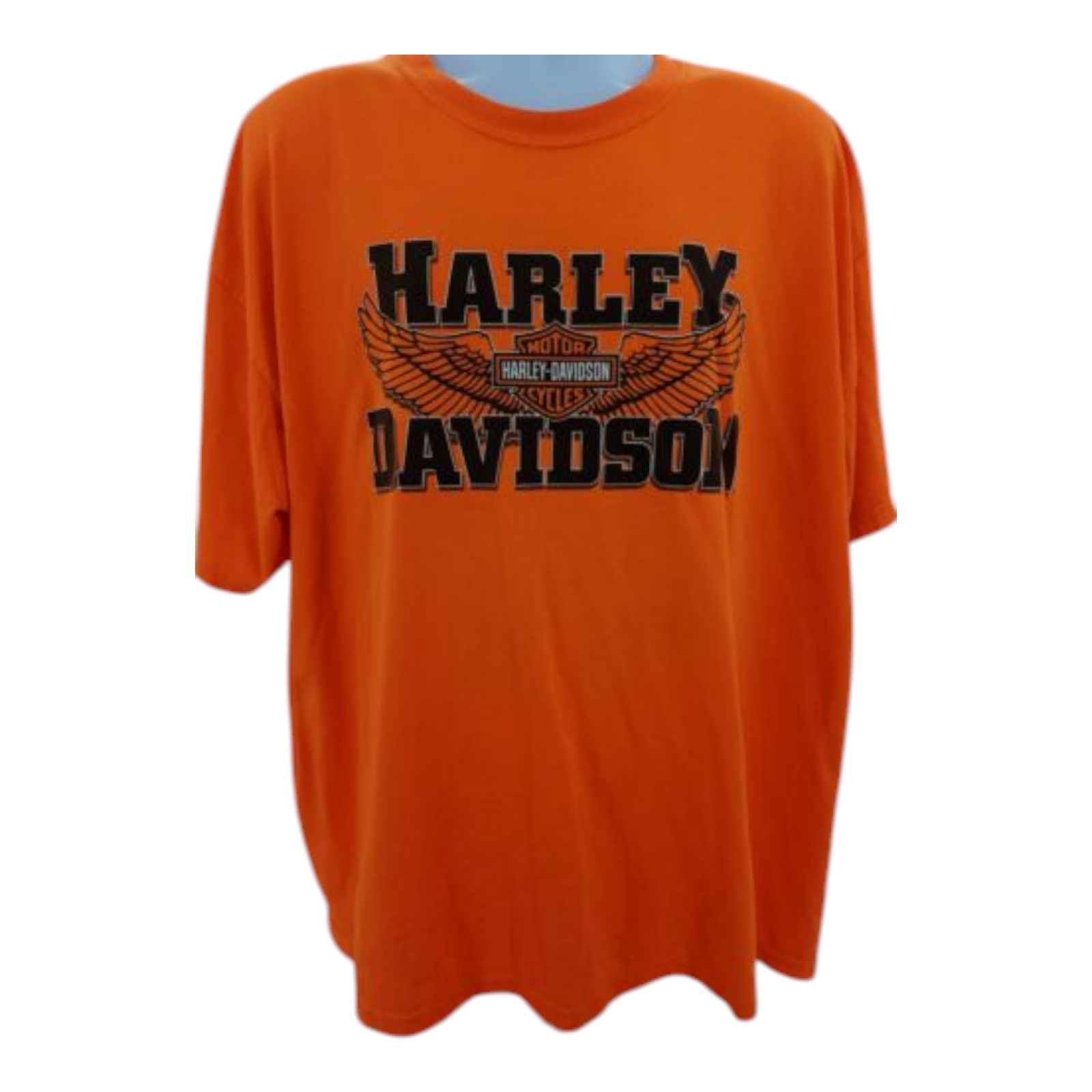 VTG Image Wear Harley Davidson Fort Walton Beach Short Sleeve T-Shirt Orange 2XL