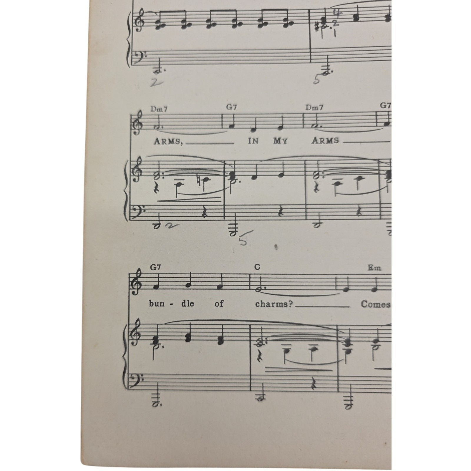 In My Arms 1943 Vintage Sheet Music by Frank Loesser & Ted Grouya