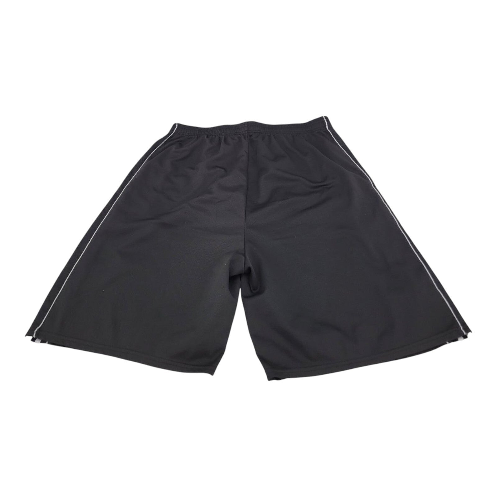 Real Essentials Black with White Stripes Athletic Shorts Pockets Tie Waist 2XL