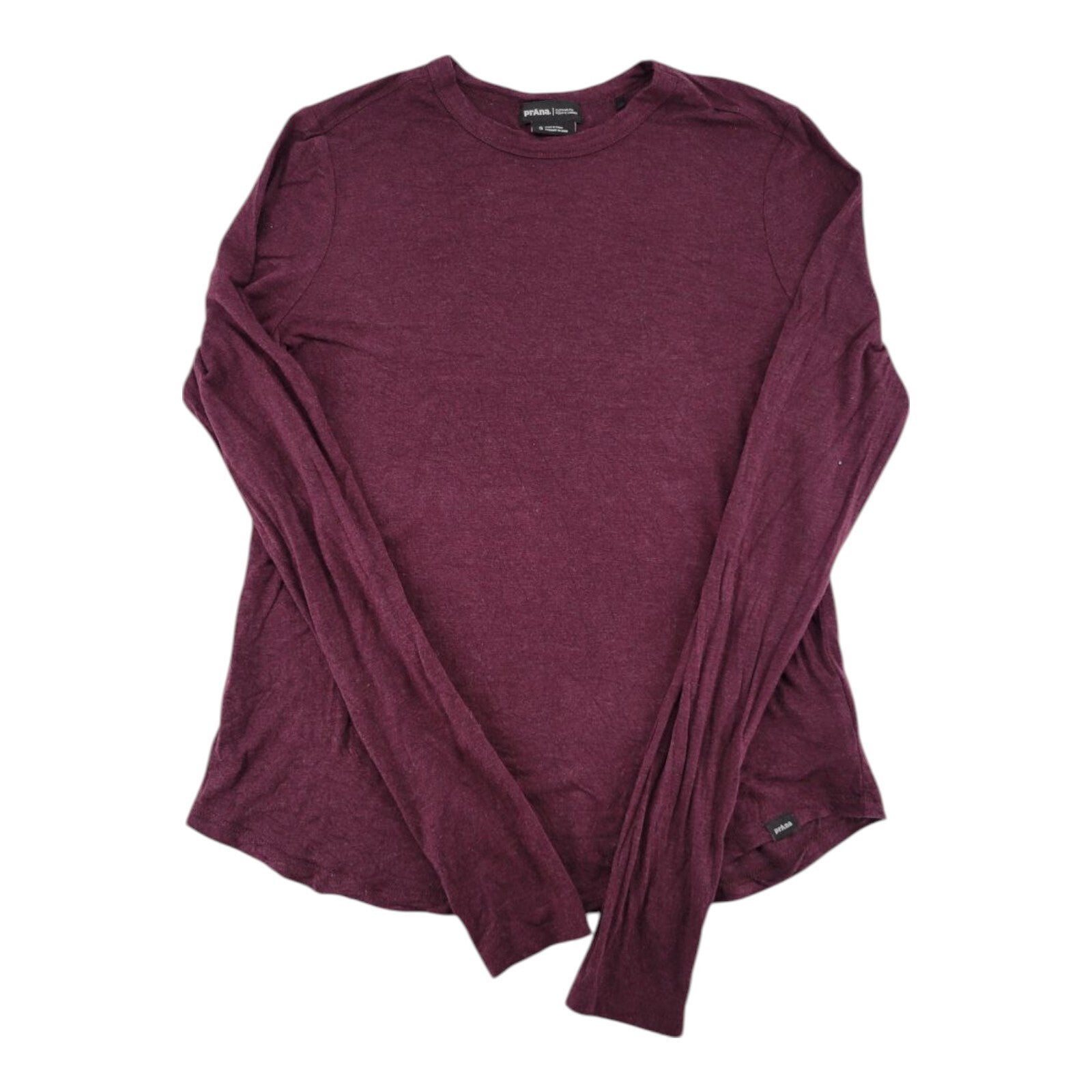 PrAna Long Sleeve Burgundy Lightweight Stretch Womens Top Size Small