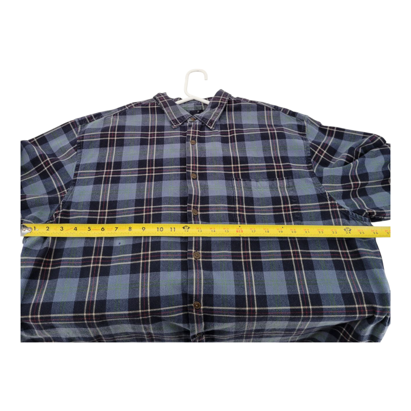 Gap Mens Blue Plaid Flannel Long Sleeve Shirt Size XXL