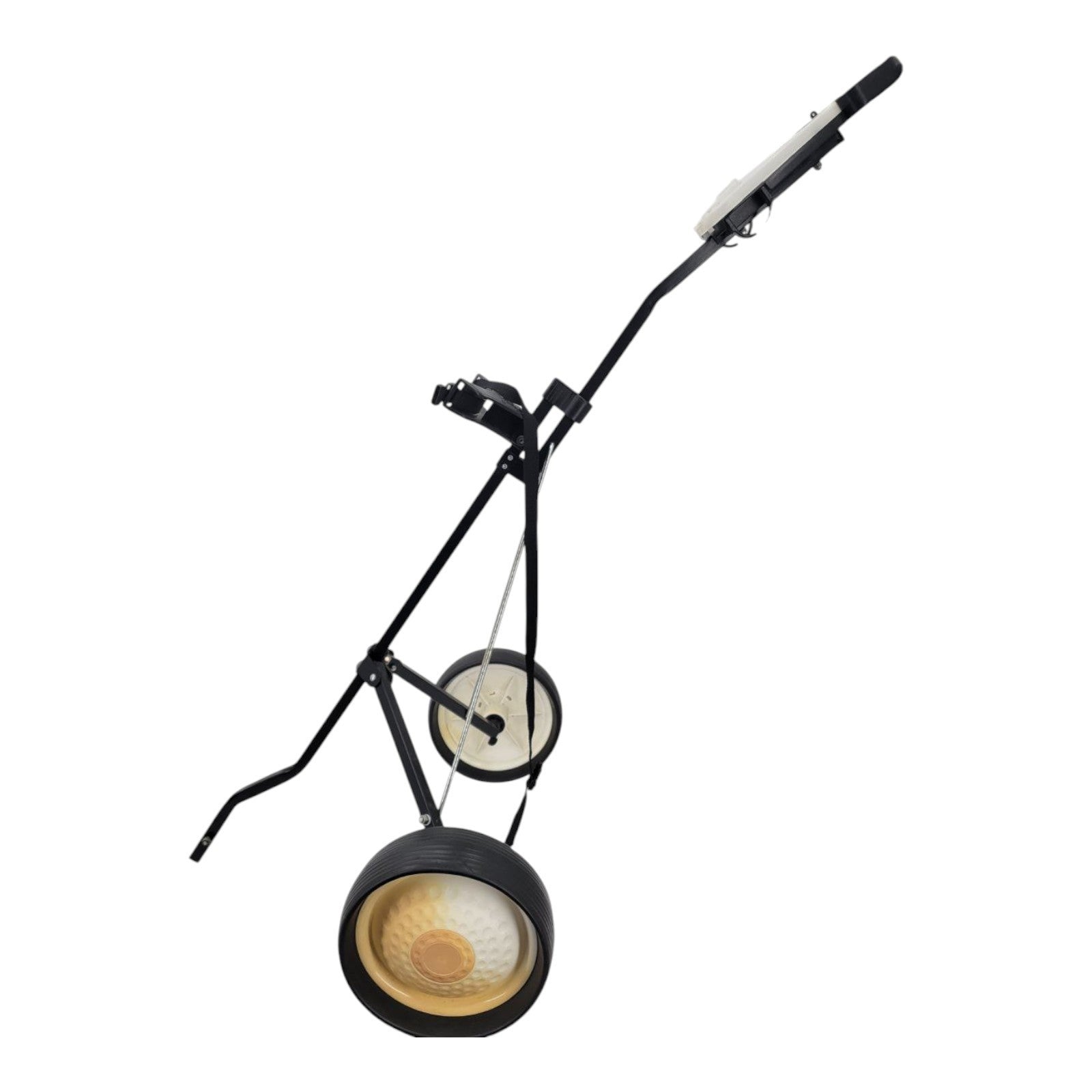 Folding Golf Bag Push Cart With Handle Scorecard Holder Tee Holder