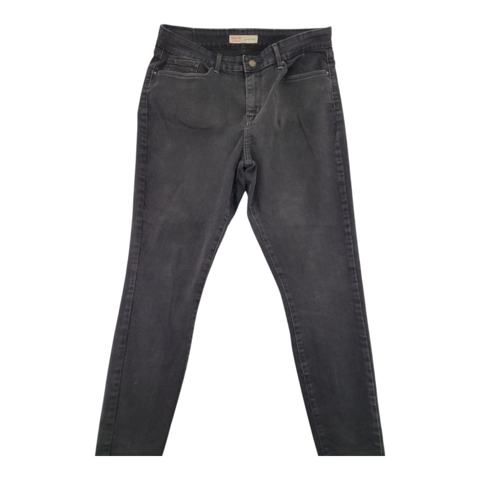 Signature by Levi Strauss Black Skinny Jeans Mens Mid Rise Stretch Size 33x30