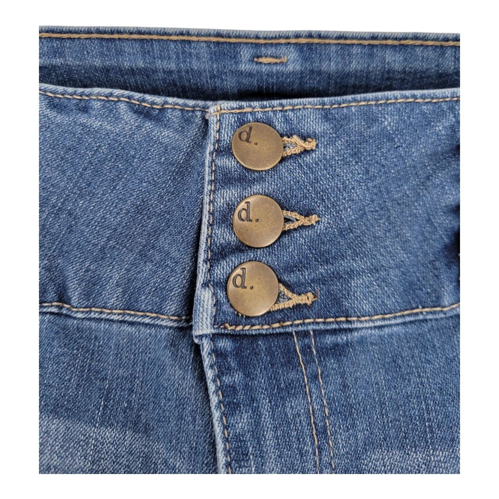 D. Jeans Women's Skinny Jeans Size 6 Blue Stretch High Rise 3-Button