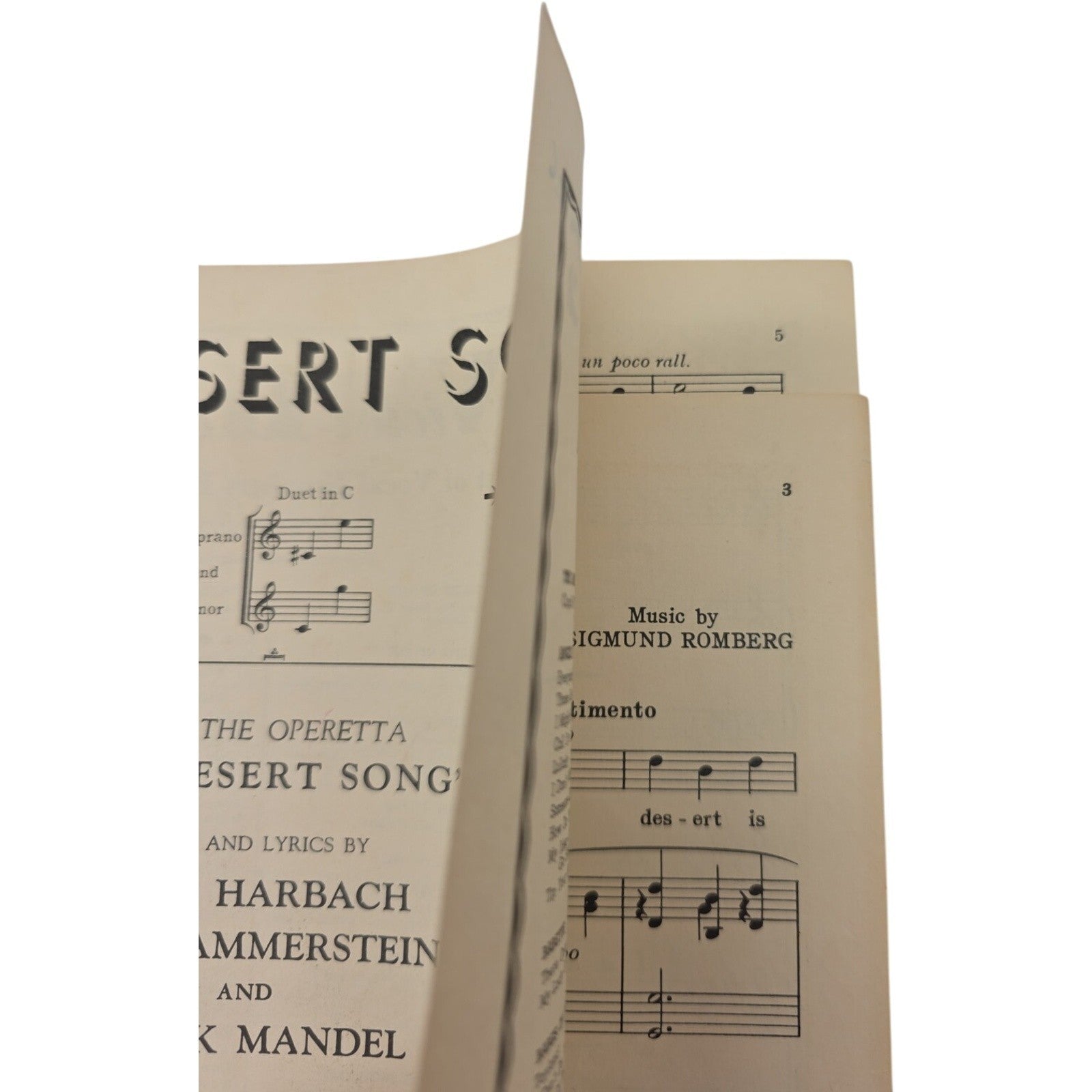 1926 The Desert Song Title Song Sheet Music by Romberg Harbach & Hammerstein