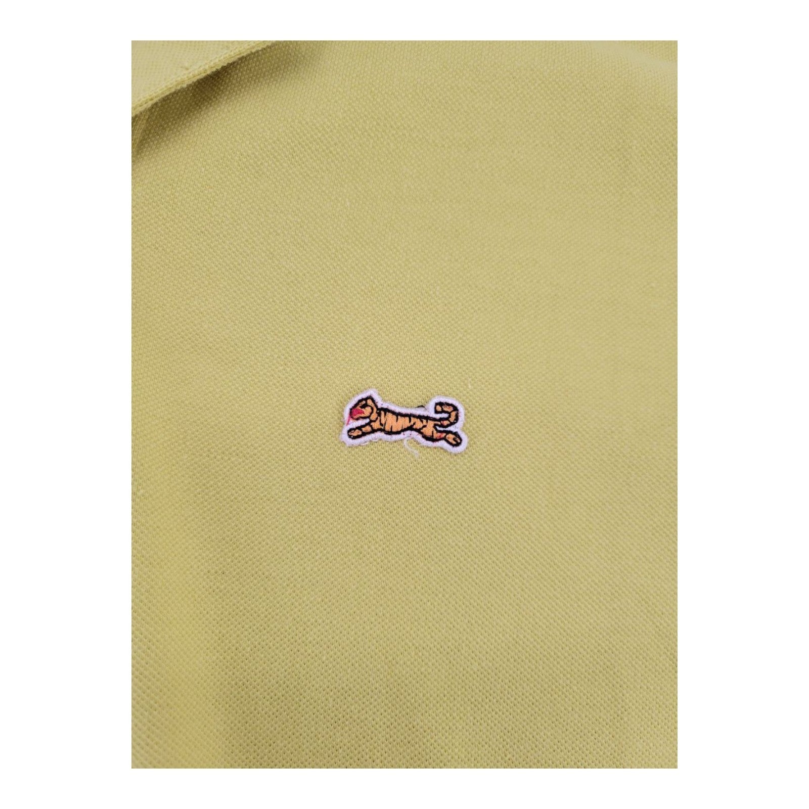 Le Tigre The Classic Mens Yellow Polo Shirt Cotton Short Sleeve Size M