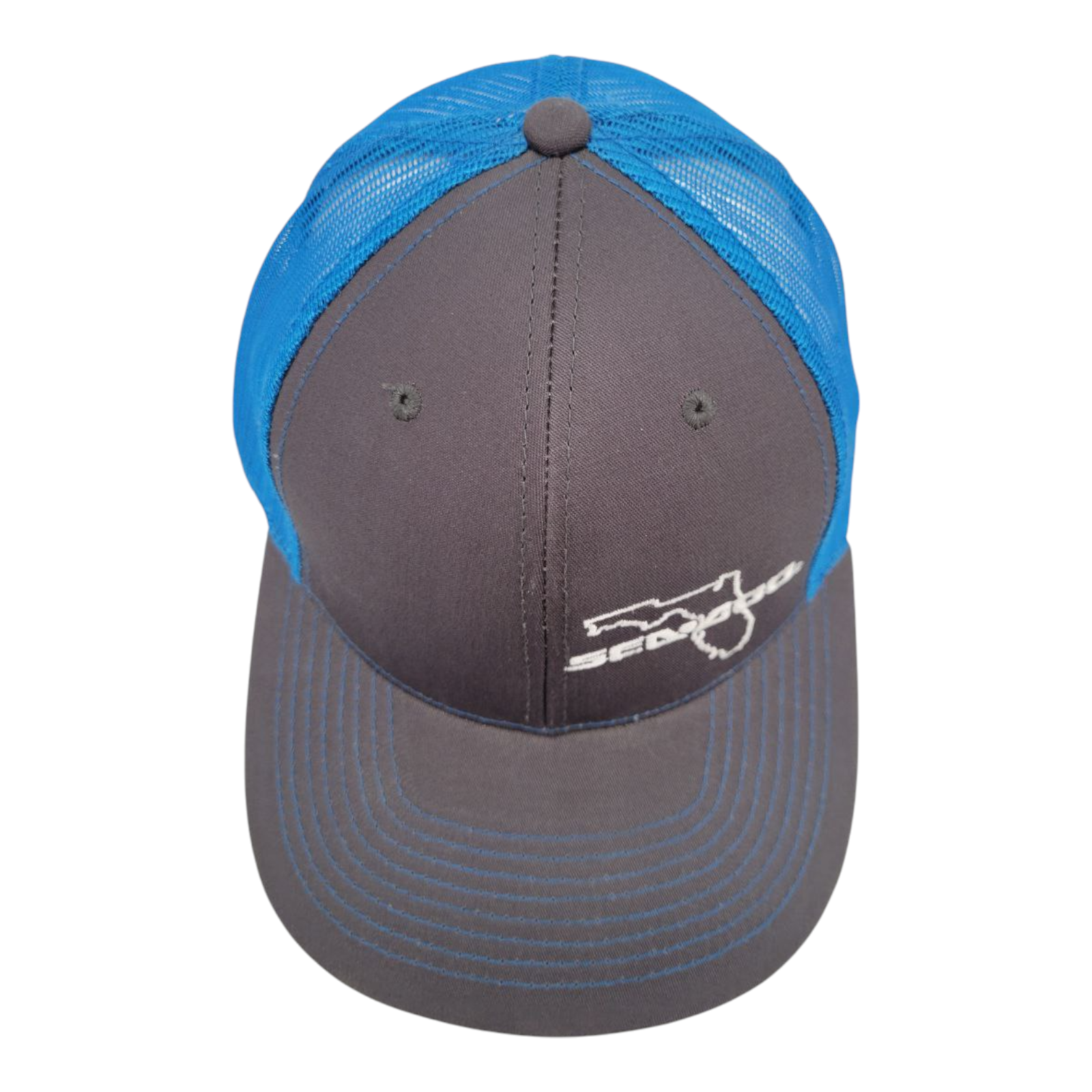 Sea-Doo Florida Logo Trucker Hat Gray Blue Mesh Snapback SweetCaps One Size