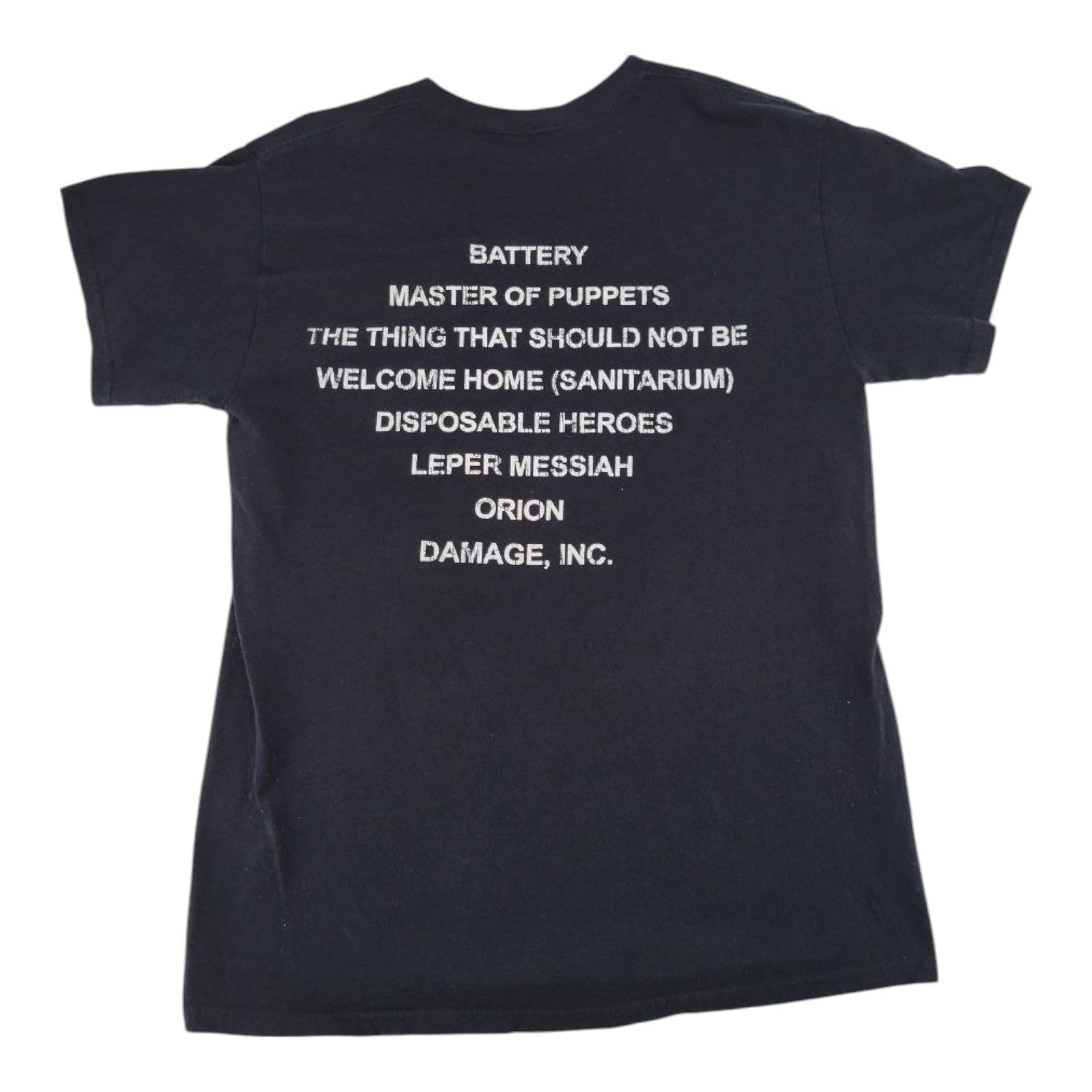 Metallica Master of Puppets T-Shirt Size M Black Cotton Vintage Look