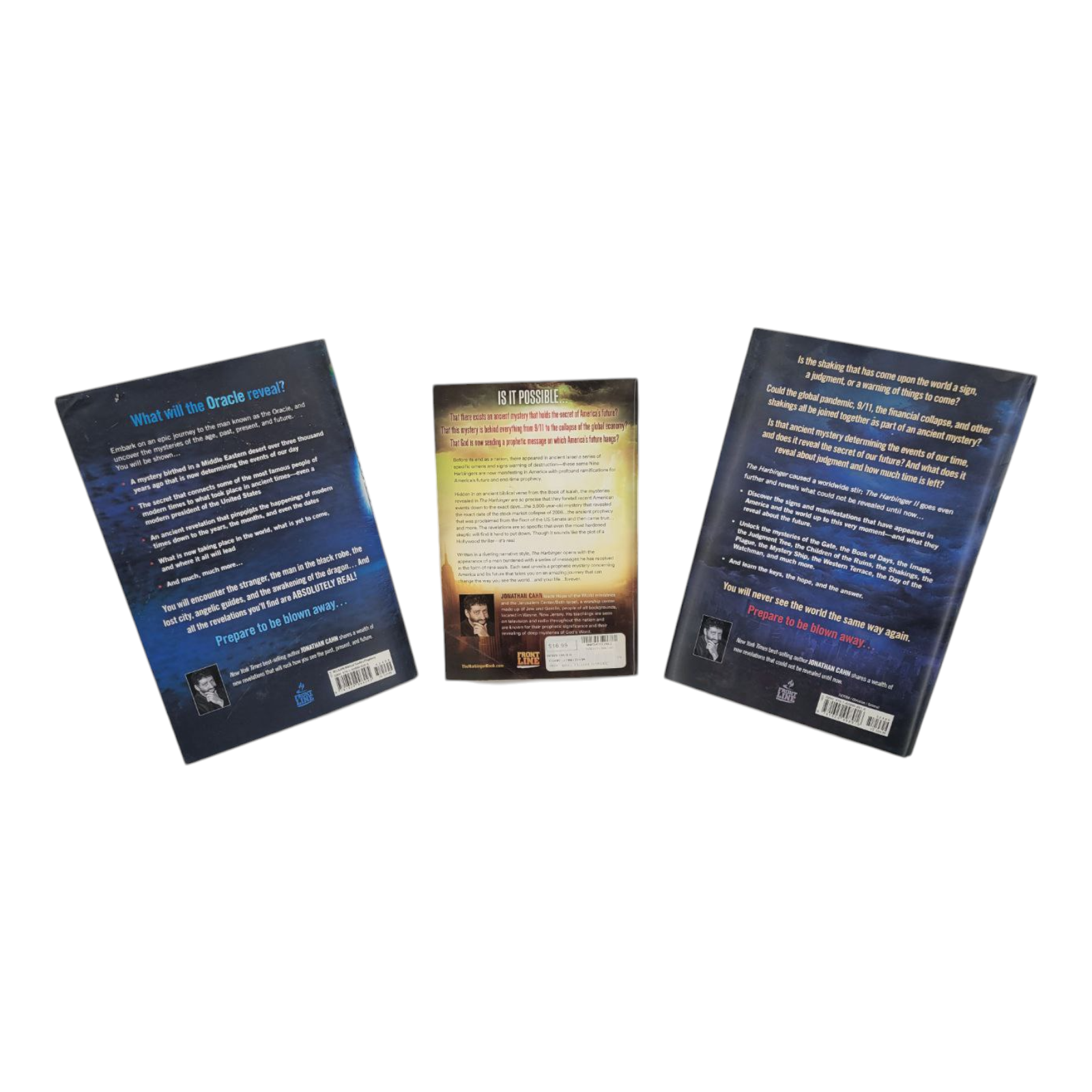 Jonathan Cahn The Harbinger I The Harbinger II and The Oracle 3 Book Bundle
