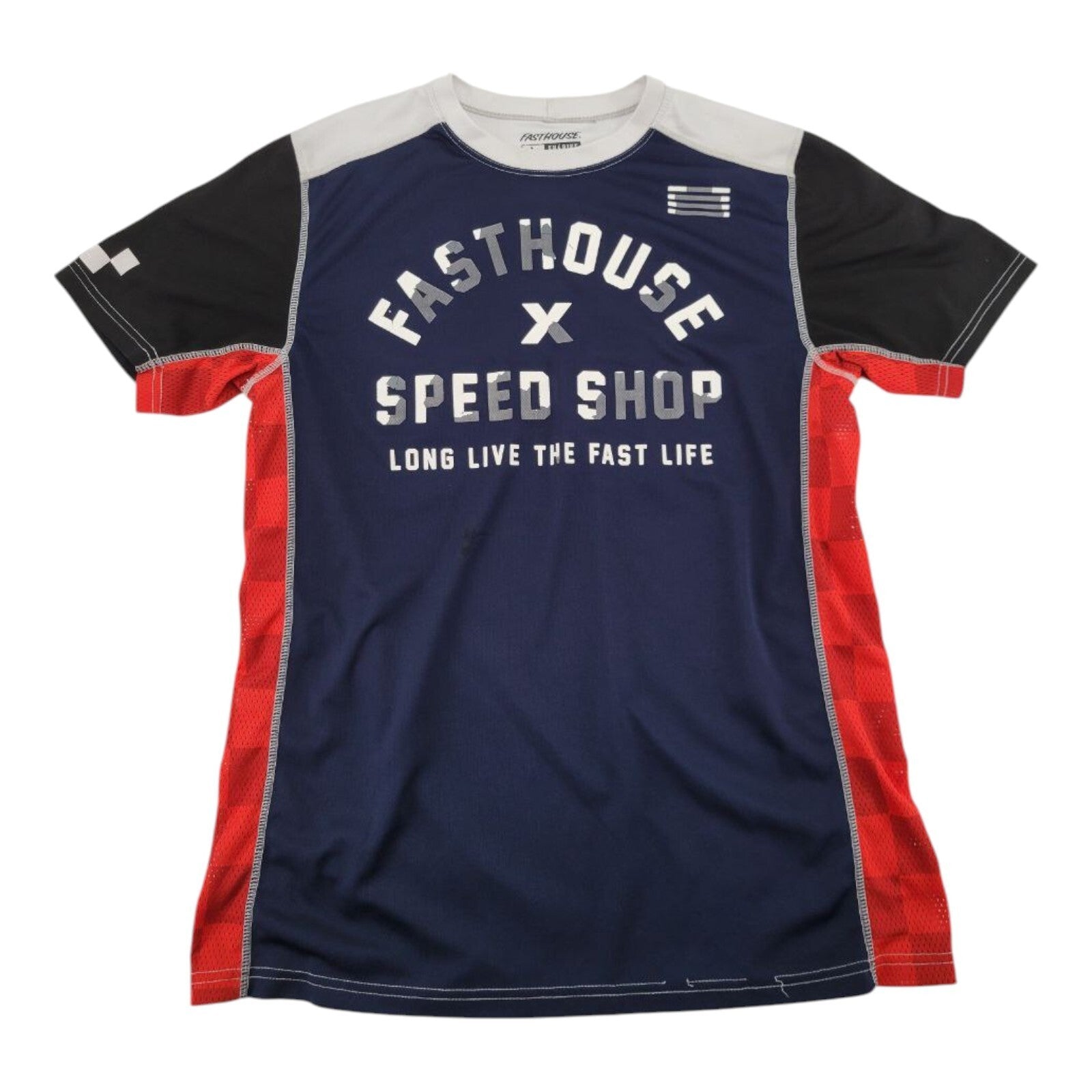 Fasthouse Speed Shop MTB Jersey Mens Multicolor FH Bike Short Sleeve Size L