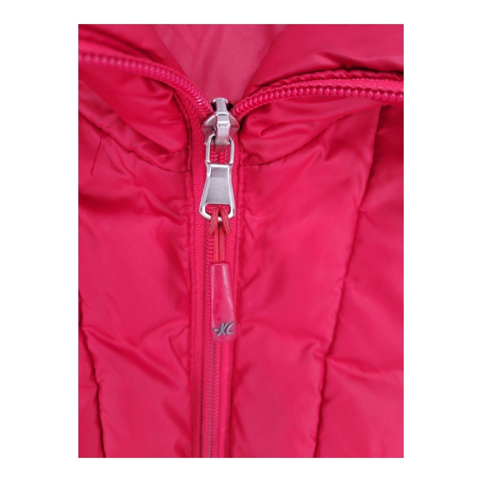 GIII Duck Down Puffer Jacket Womens Red Full Zip Collared Outdoor Size Medium