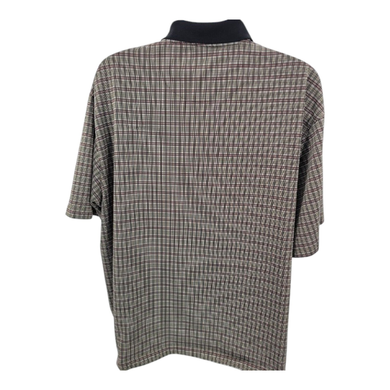 George Golf MultiColored Plaid Polyester Short Sleeve Polo Shirt Size 2XL