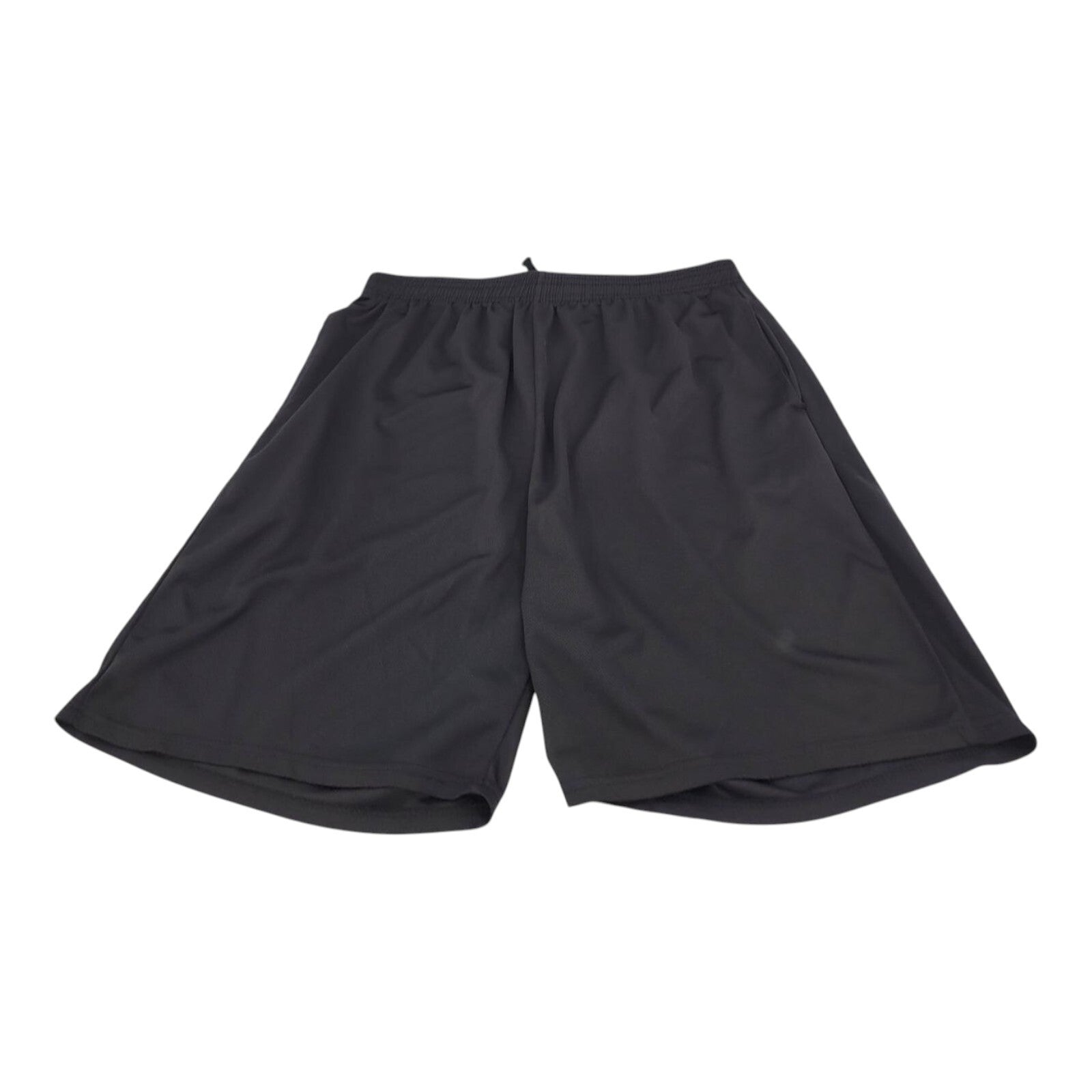 Real Essentials Black Athletic Gym Shorts Elastic Waist Drawstring Mens 2XL