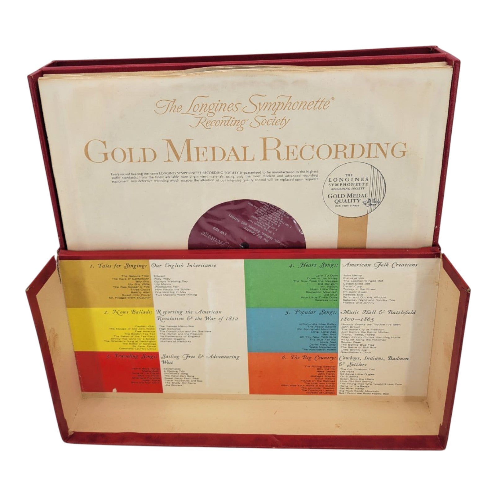 Vintage 1963 Burl Ives Americas Musical Heritage 6 Vinyl LP Set With Songbook