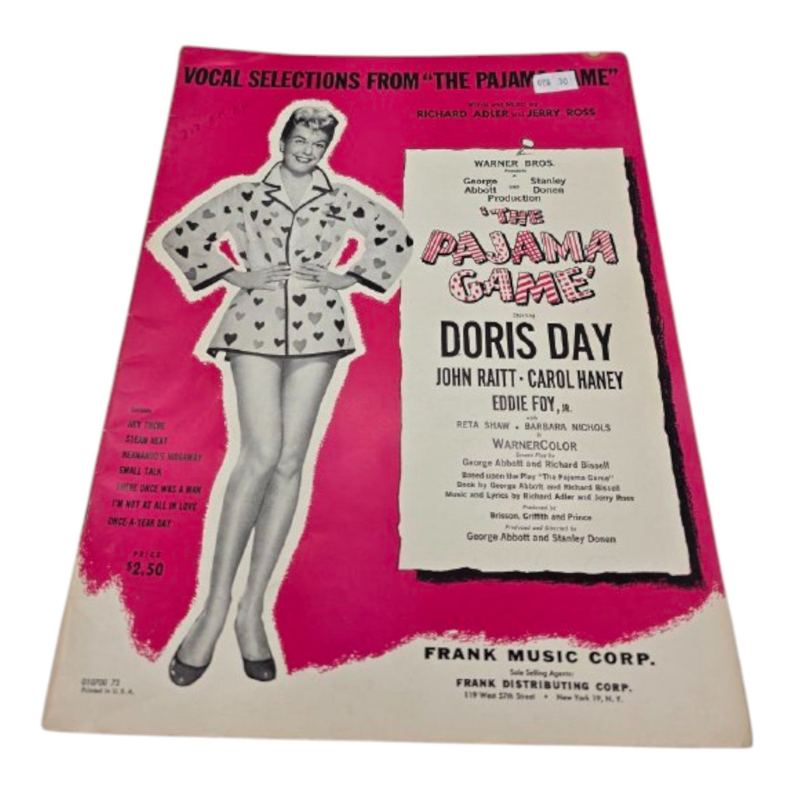 The Pajama Game Vocal Selections Sheet Music Book Doris Day Frank Music Corp