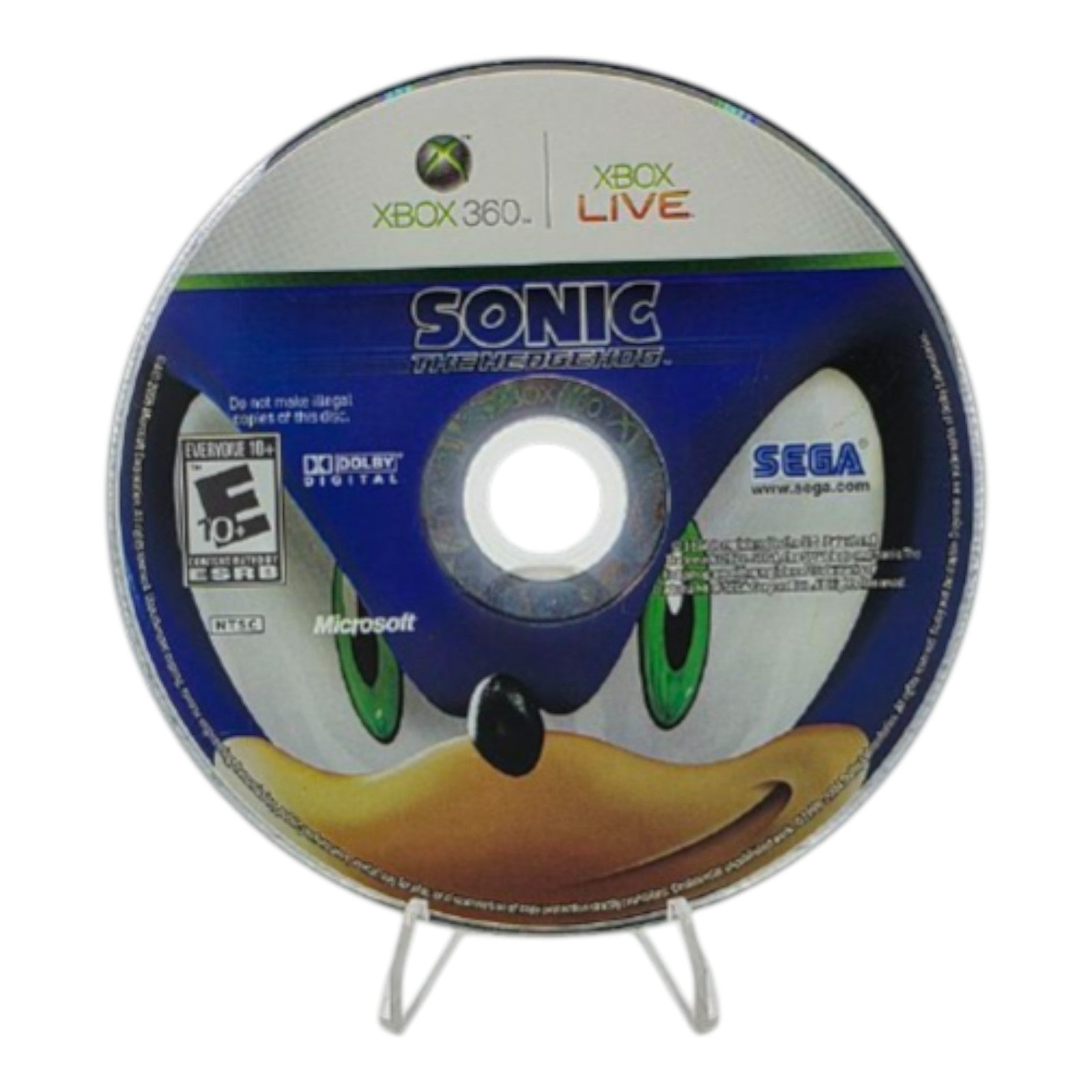 Sonic the Hedgehog Xbox 360 Tested Sega 2005 Disc Only