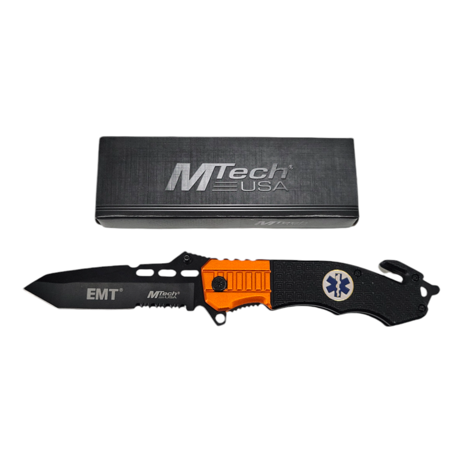 Tac Force TF-740EM Tactical Folding Knife 3.5" Serrated Blade EMT Linerlock A/O