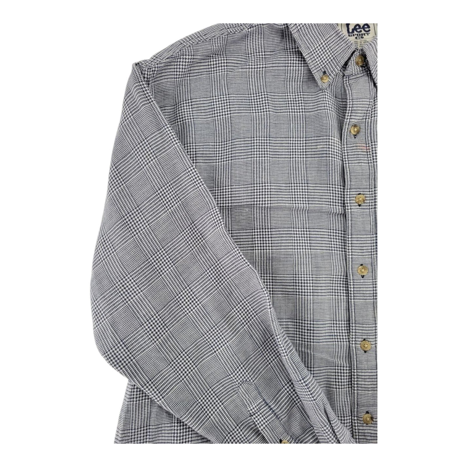 Lee Sport Cleveland Indians Plaid Button Down Shirt Long Sleeve Size XL