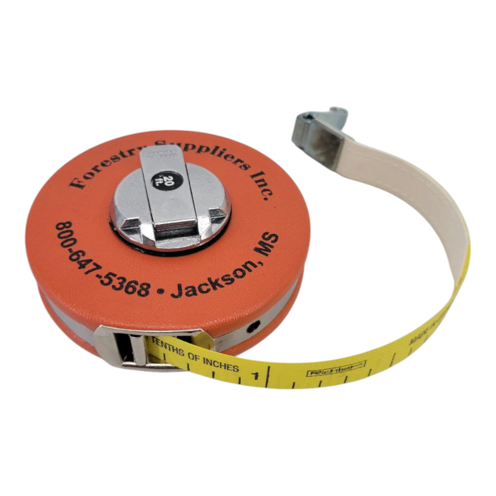 Forestry Suppliers 20ft Richter Diameter Tape Measure Retractable Hook Yellow