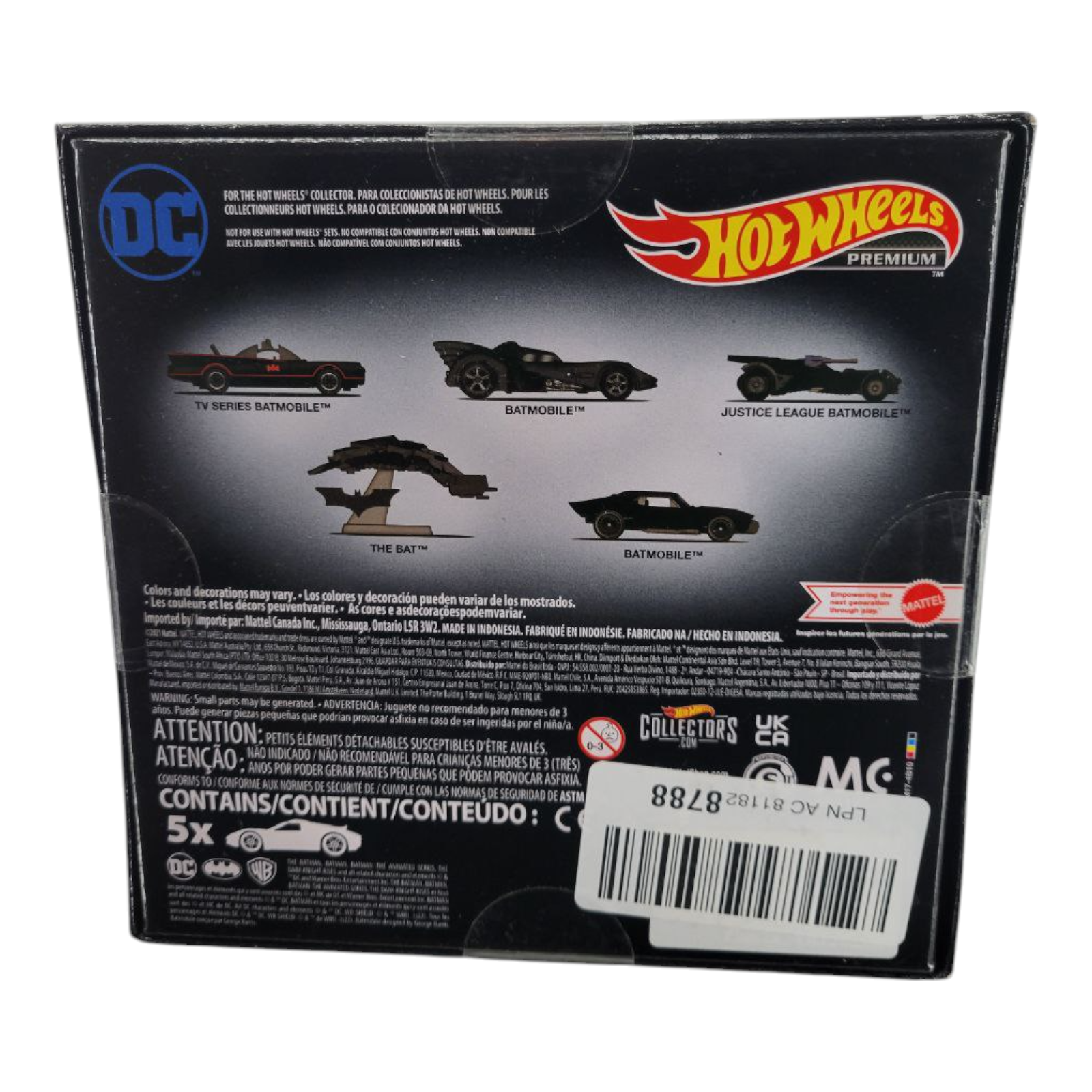Hot Wheels Premium DC Batman Batmobile 5 Car Set