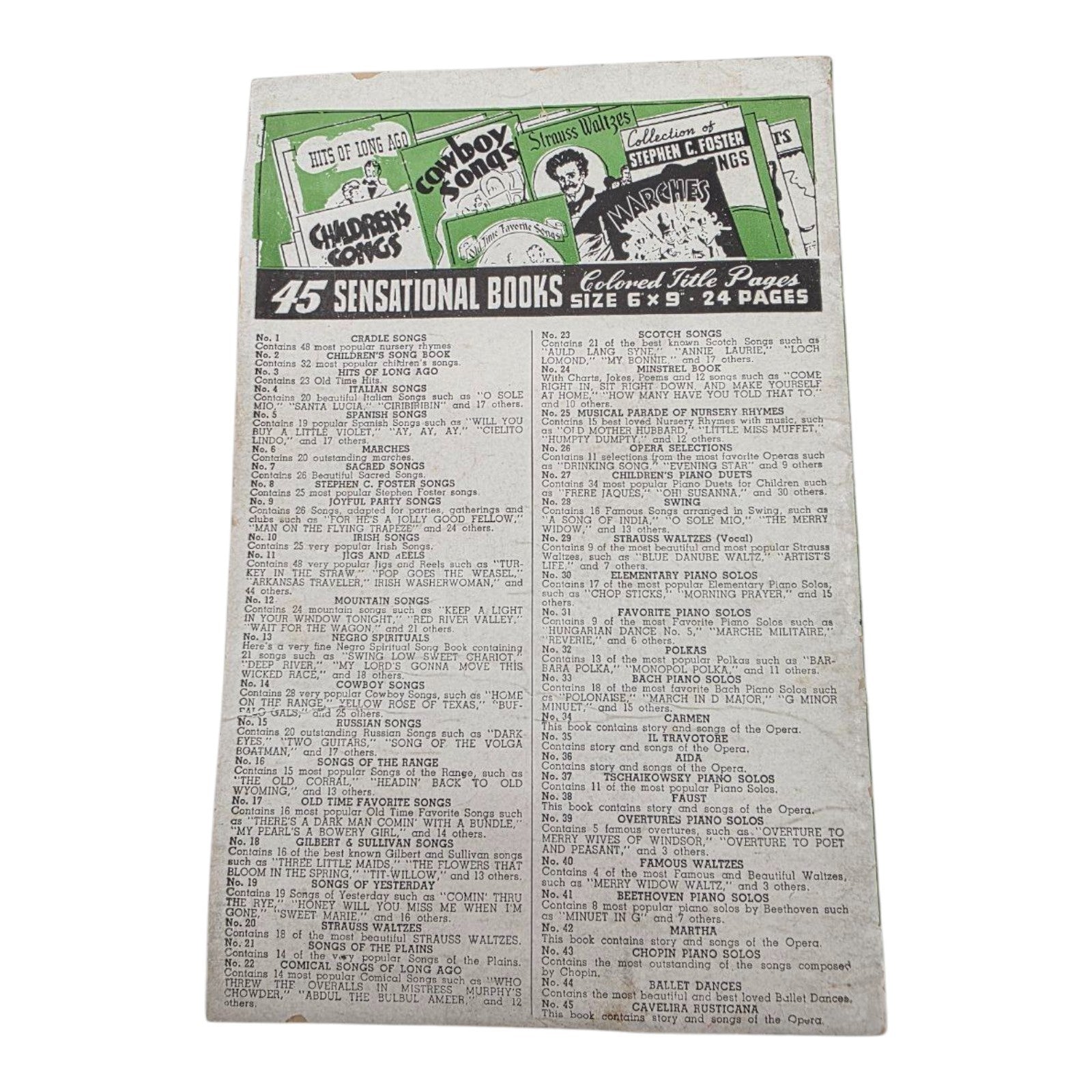 Cowboy Songs Belmont Music Company Vintage Western Songbook 1937