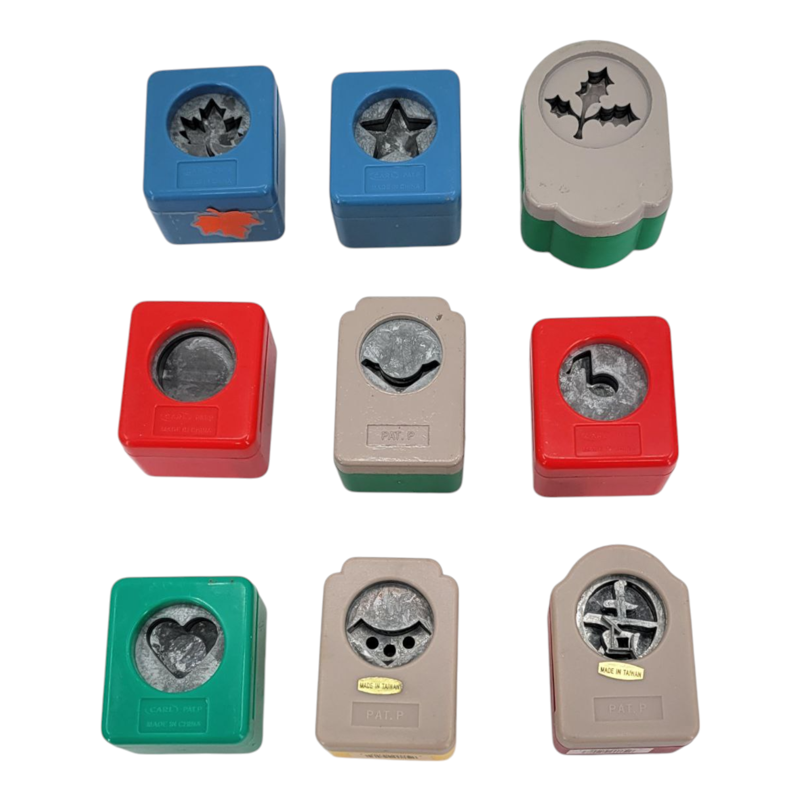 Unbranded Craft Paper Punch 9 Piece - Various Shapes 9 Piece Bundle