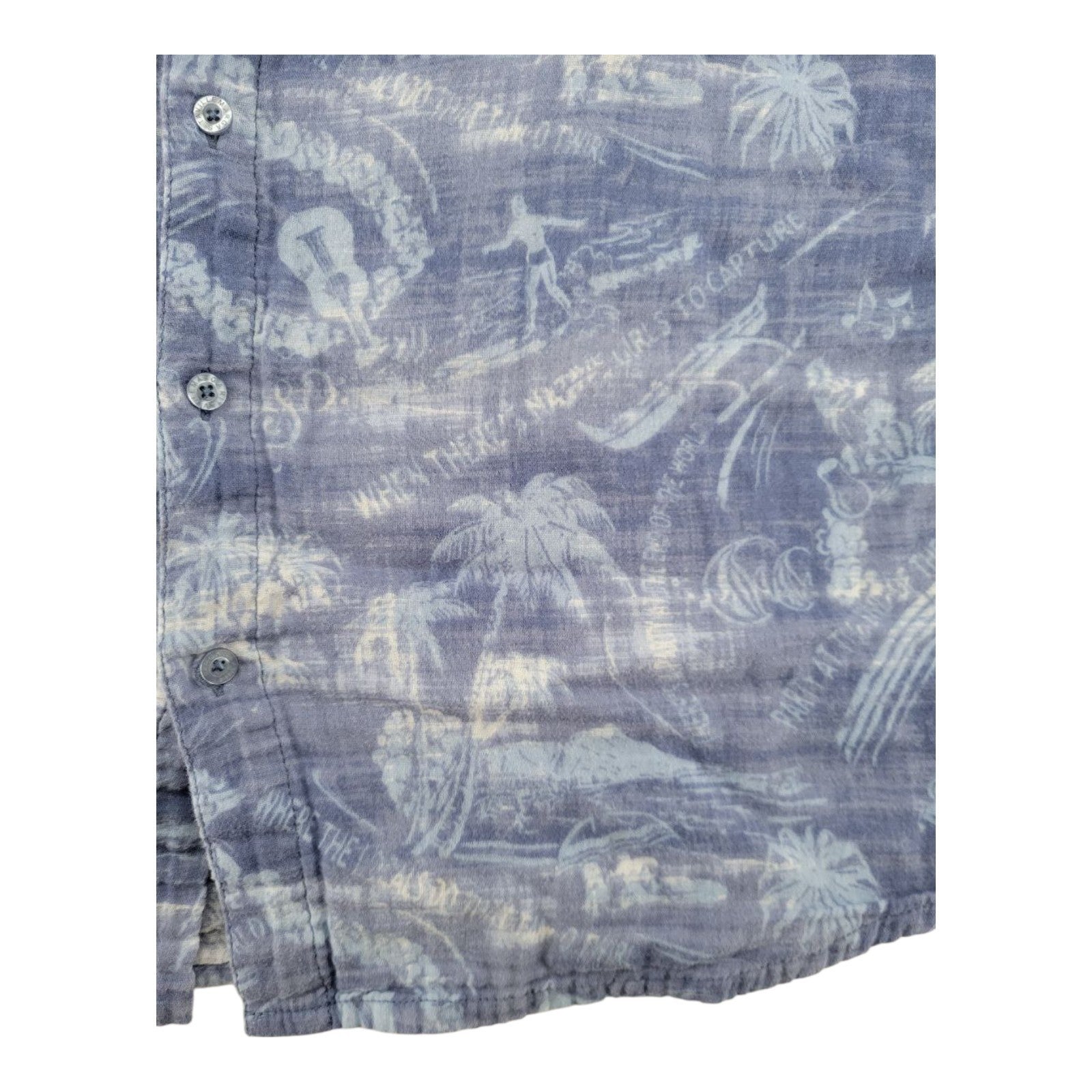 Margaritaville Men's Blue Hawaiian Shirt XXL Aloha Island Cotton Blend