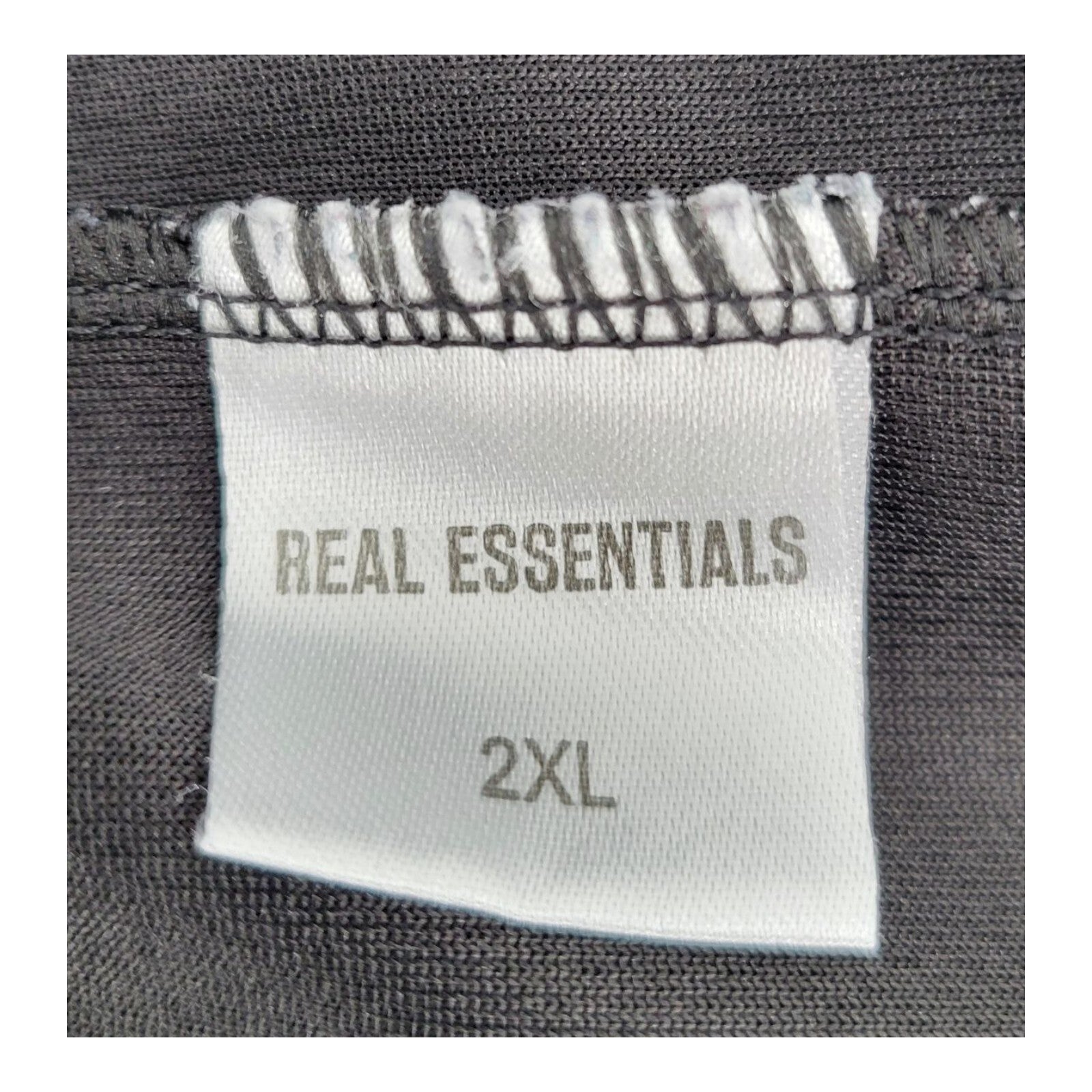 Real Essentials Black Athletic Gym Shorts Elastic Waist Drawstring Mens 2XL