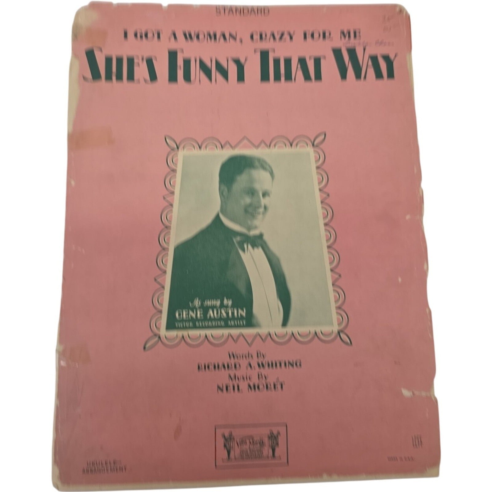 1928 She's Funny That Way as Sung by Gene Austin Vintage Sheet Music