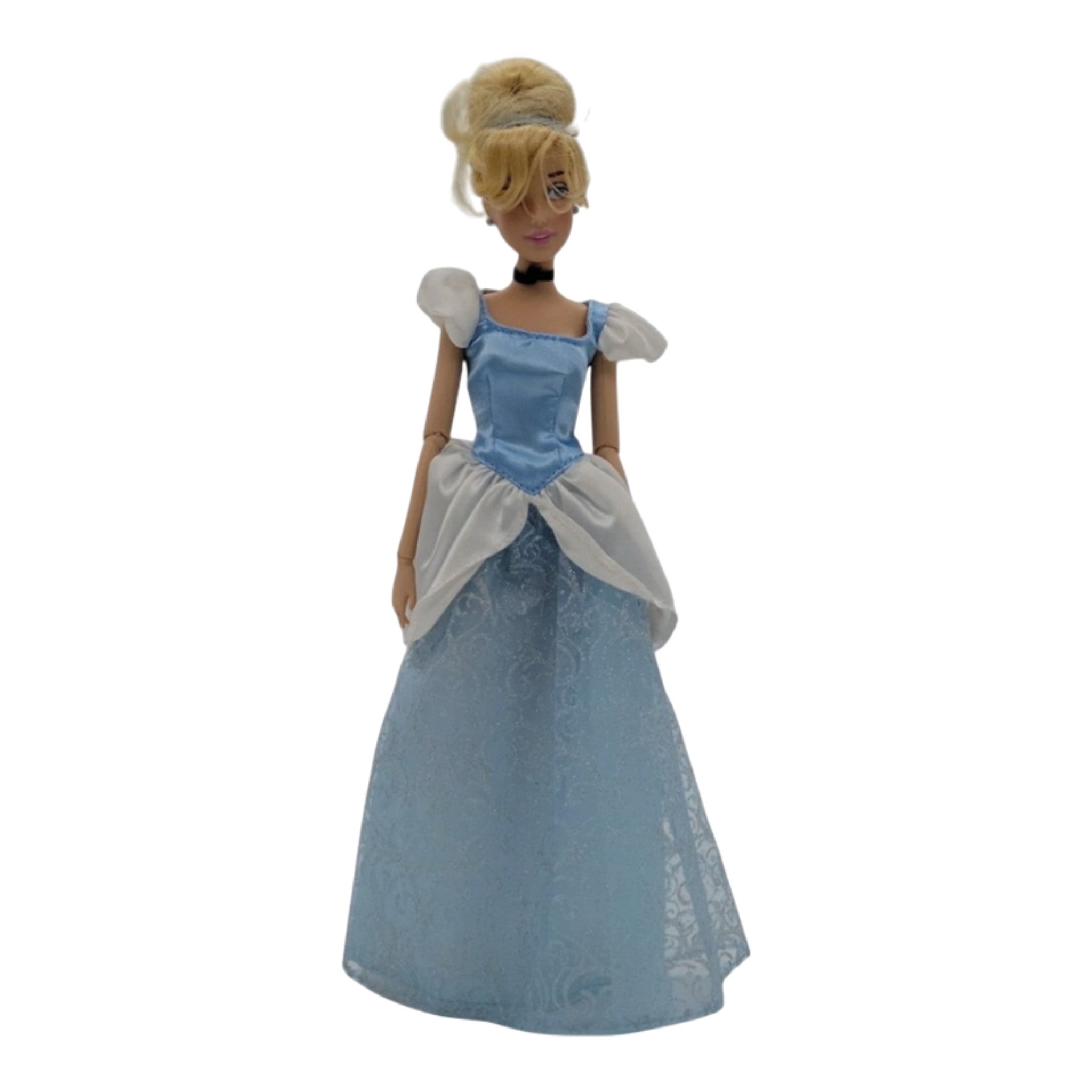 Disney Cinderella Princess Fashion Doll Blue Dress Blonde Hair with headband