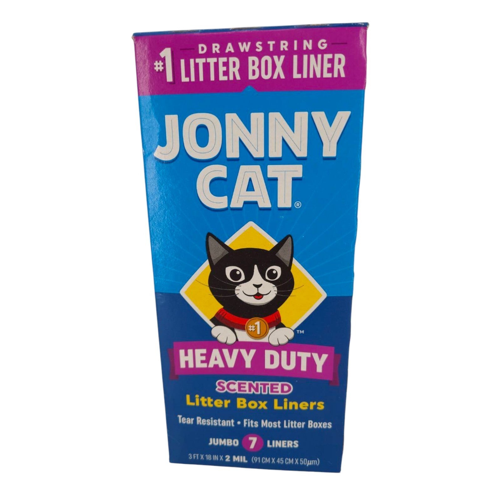Jonny Cat Litter Box 7 Jumbo Liners Heavy Duty Tear & Leak Resistant Drawstring