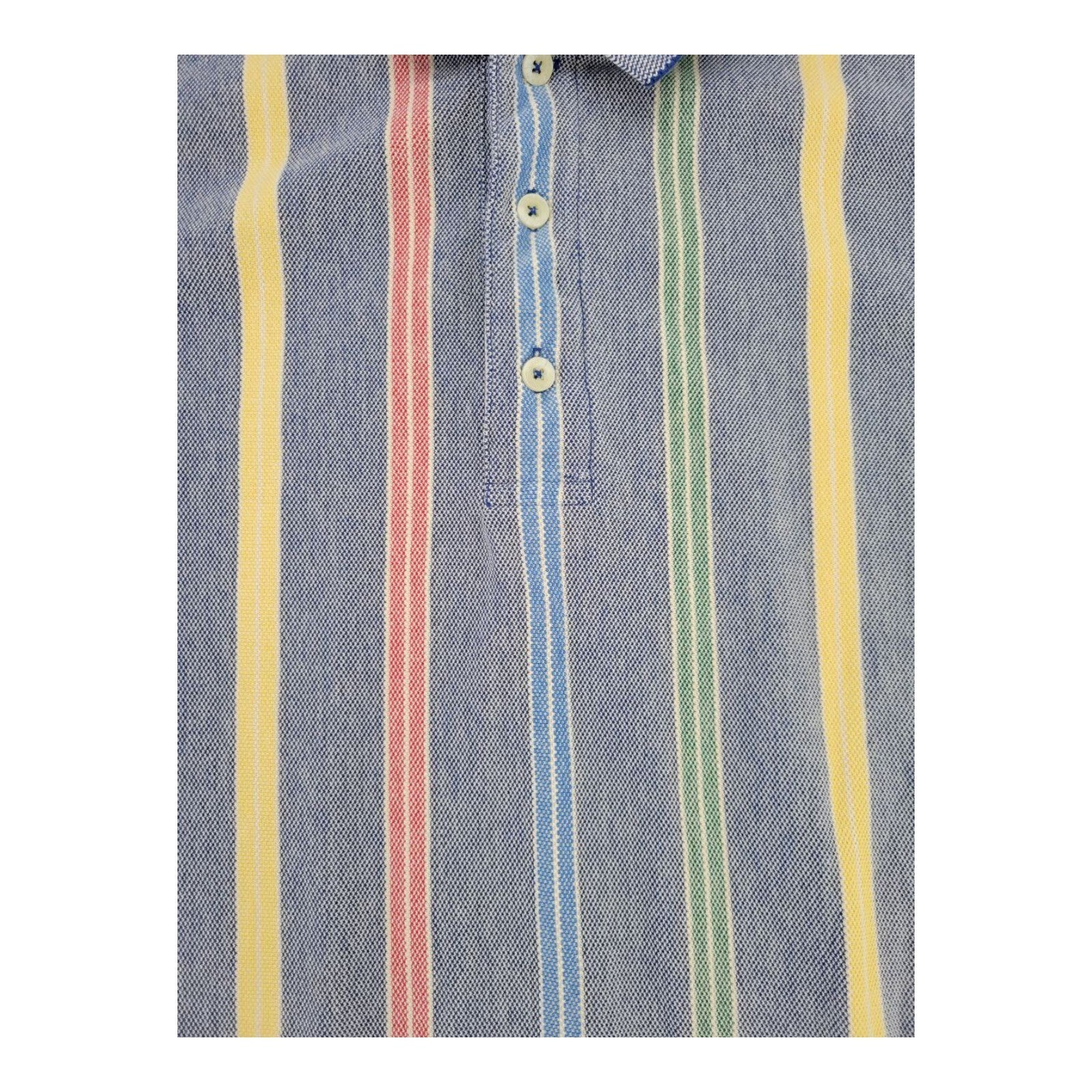 GANT Polo Shirt Mens Multicolor Vertical Stripe 100% Cotton Size XL